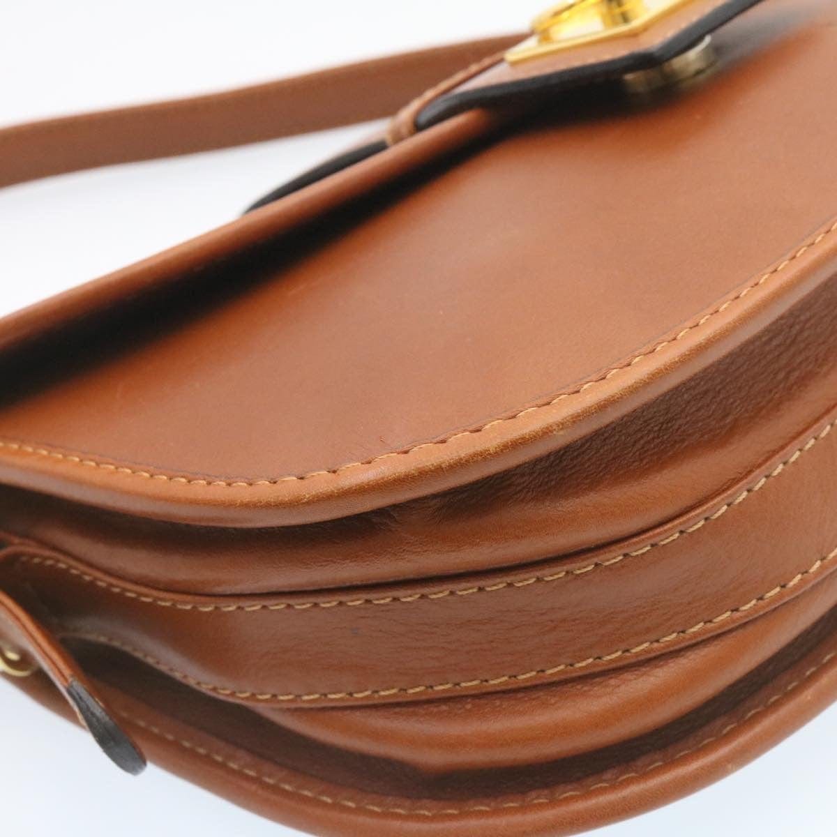 Celine Celine Vintage Brown Leather Satchel Style Crossbody Bag - AWL2102