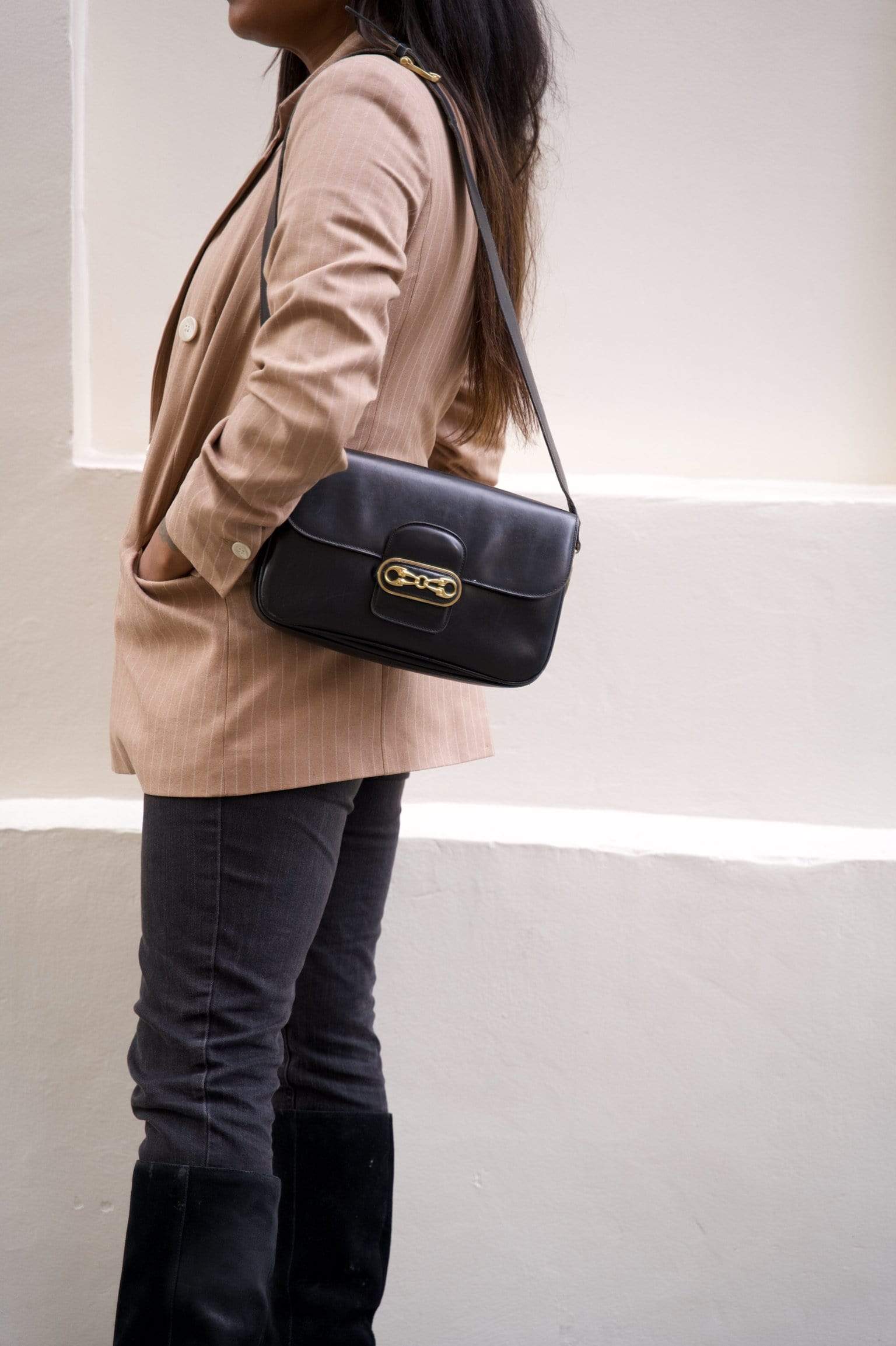 Celine CELINE Vintage Classic Black Box Shoulder Bag  - AWL1691