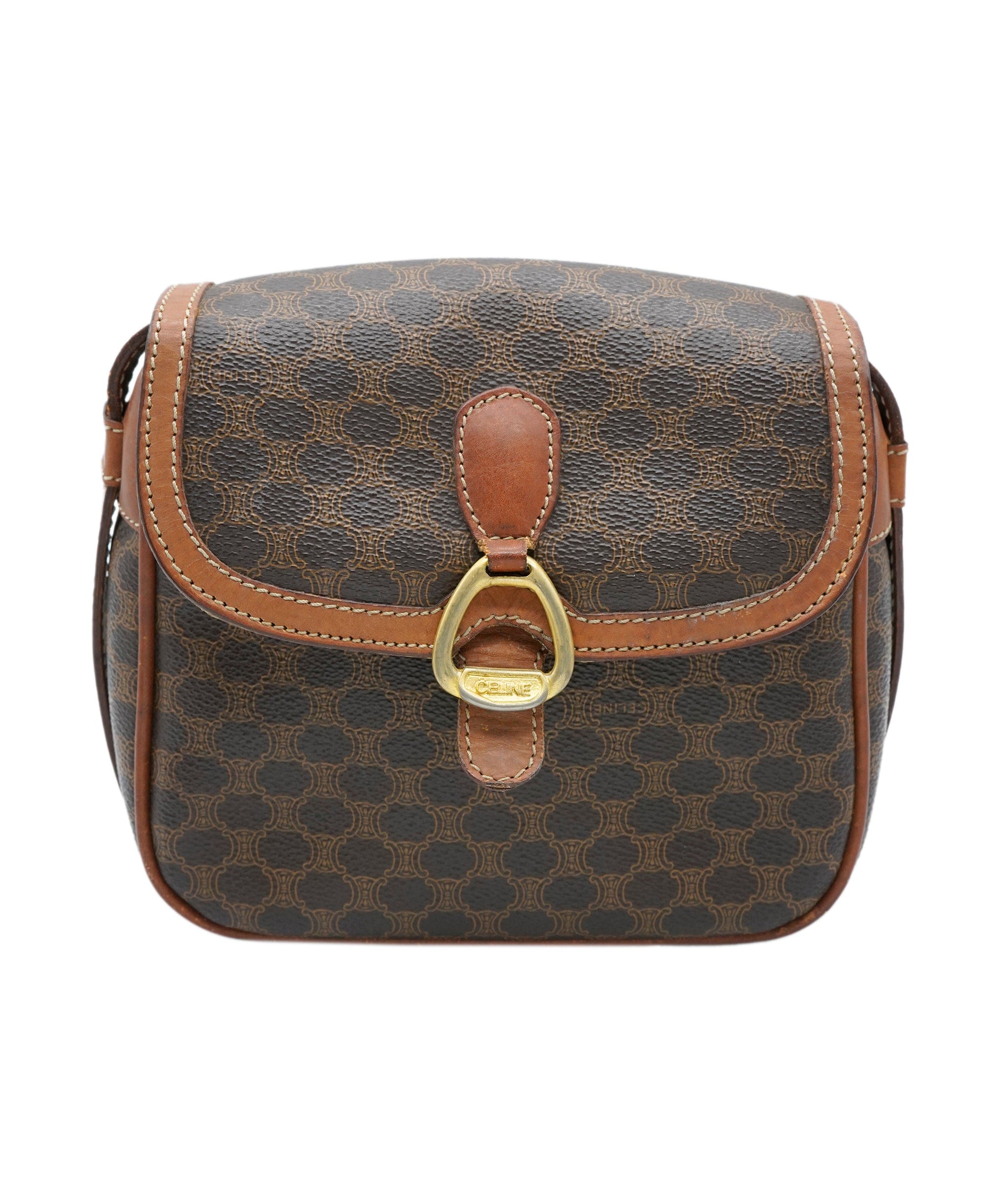 Celine Celine Vintage Macadam Brown mini satchel style bag - AWL4119