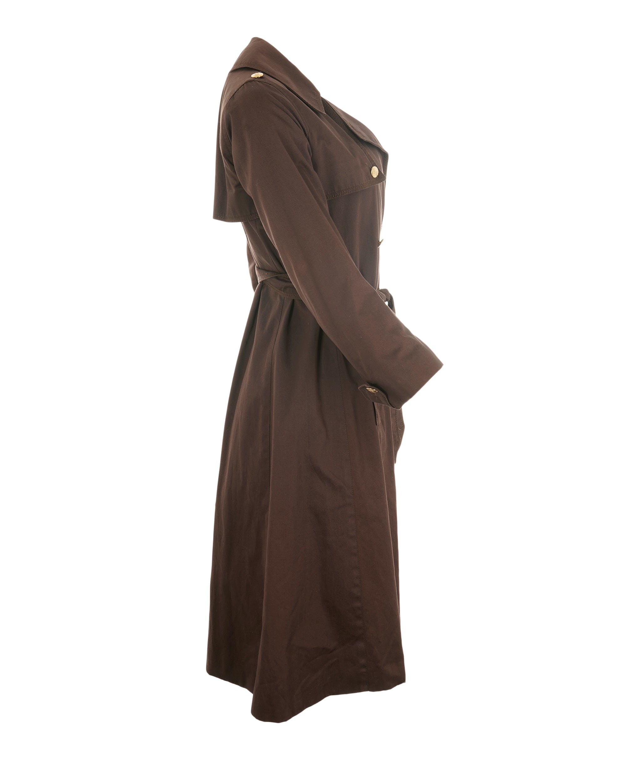 Celine Celine Gold Button Trench Coat Brown ASL6550