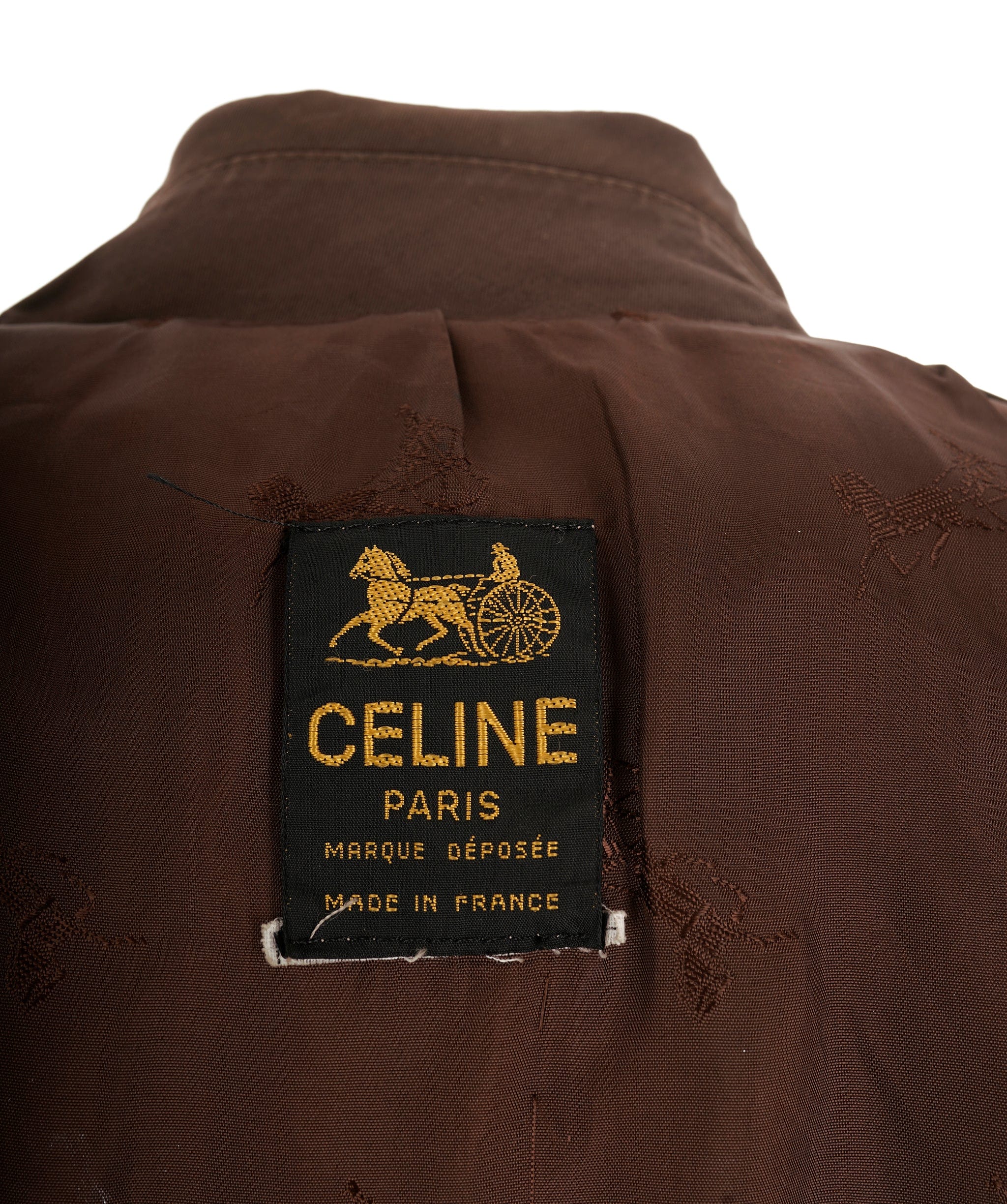 Celine Celine Gold Button Trench Coat Brown ASL6550