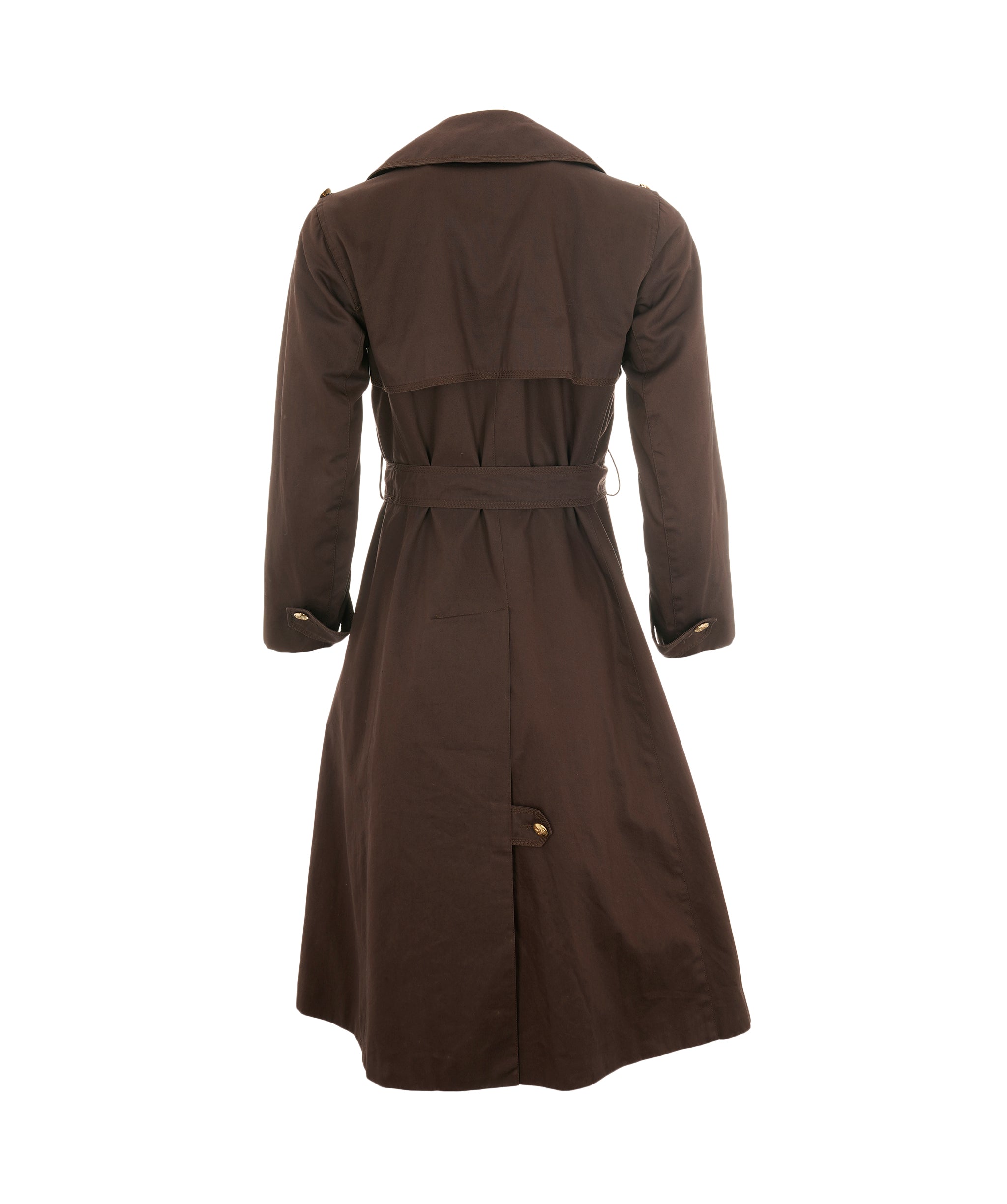 Celine Gold Button Trench Coat Brown ASL6550 – LuxuryPromise