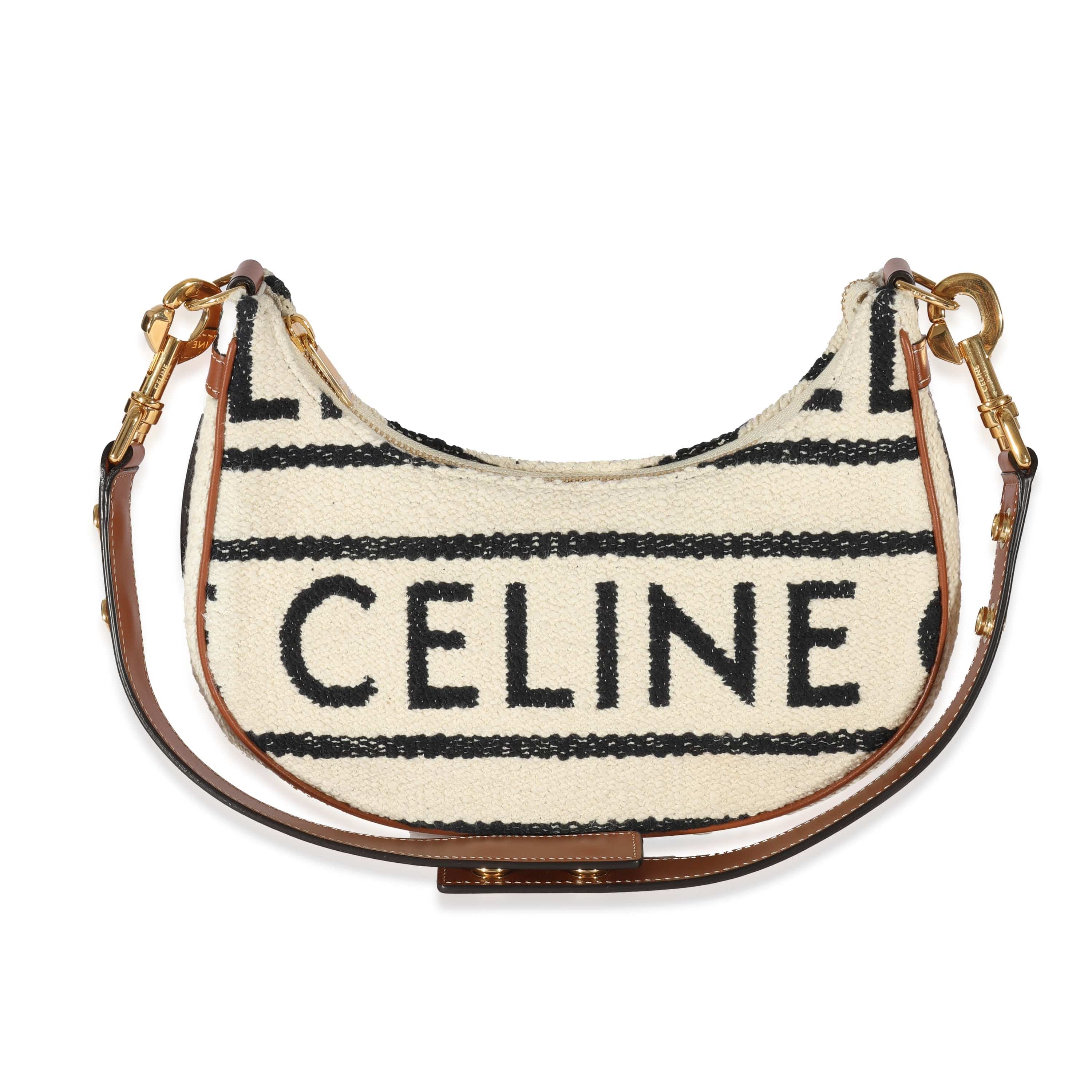 Celine Celine Beige Textile Medium Ava Strap Bag