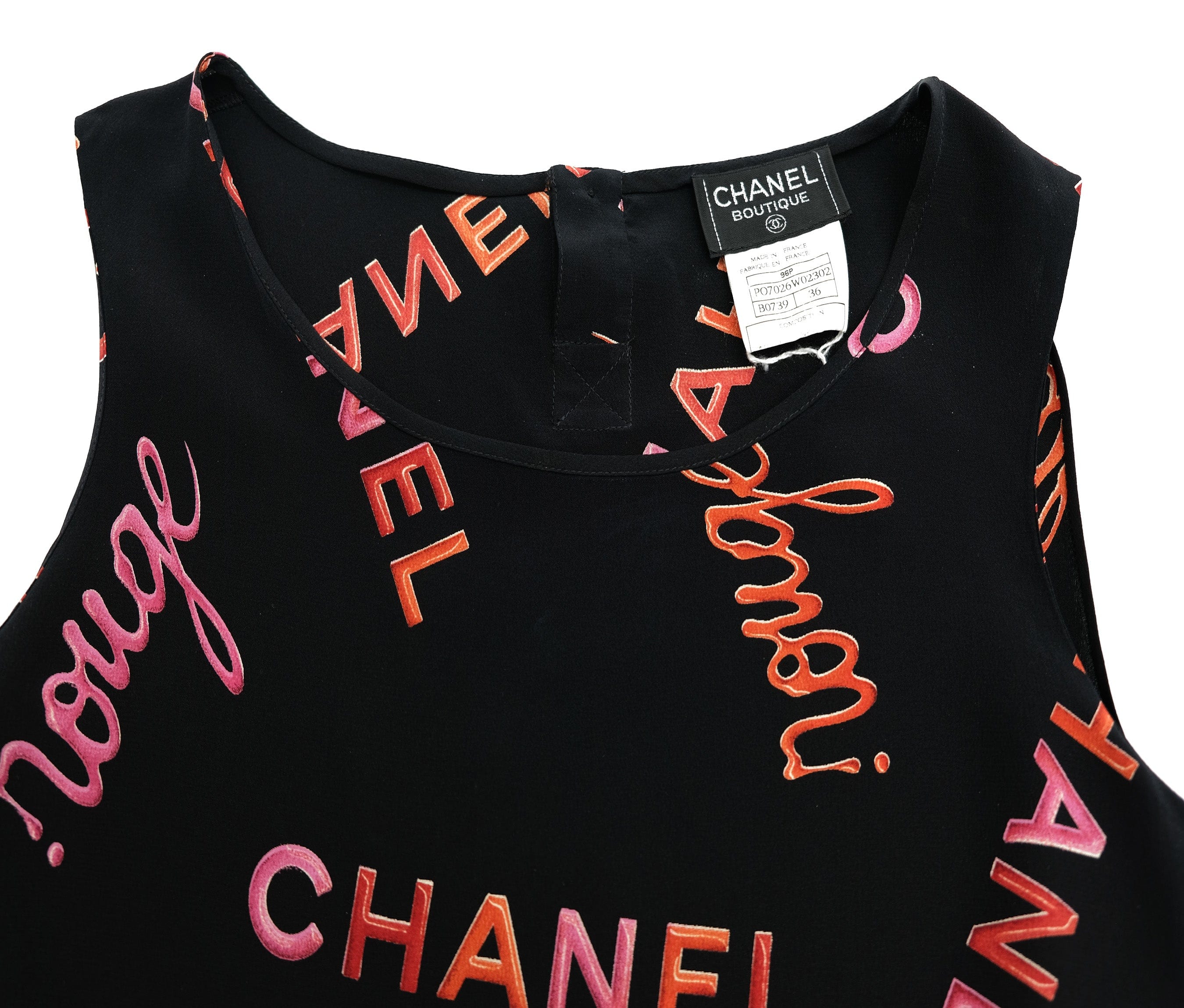 Chanel Chanel 96P Barbie Rouge Silk Tops EU36 ASL3777