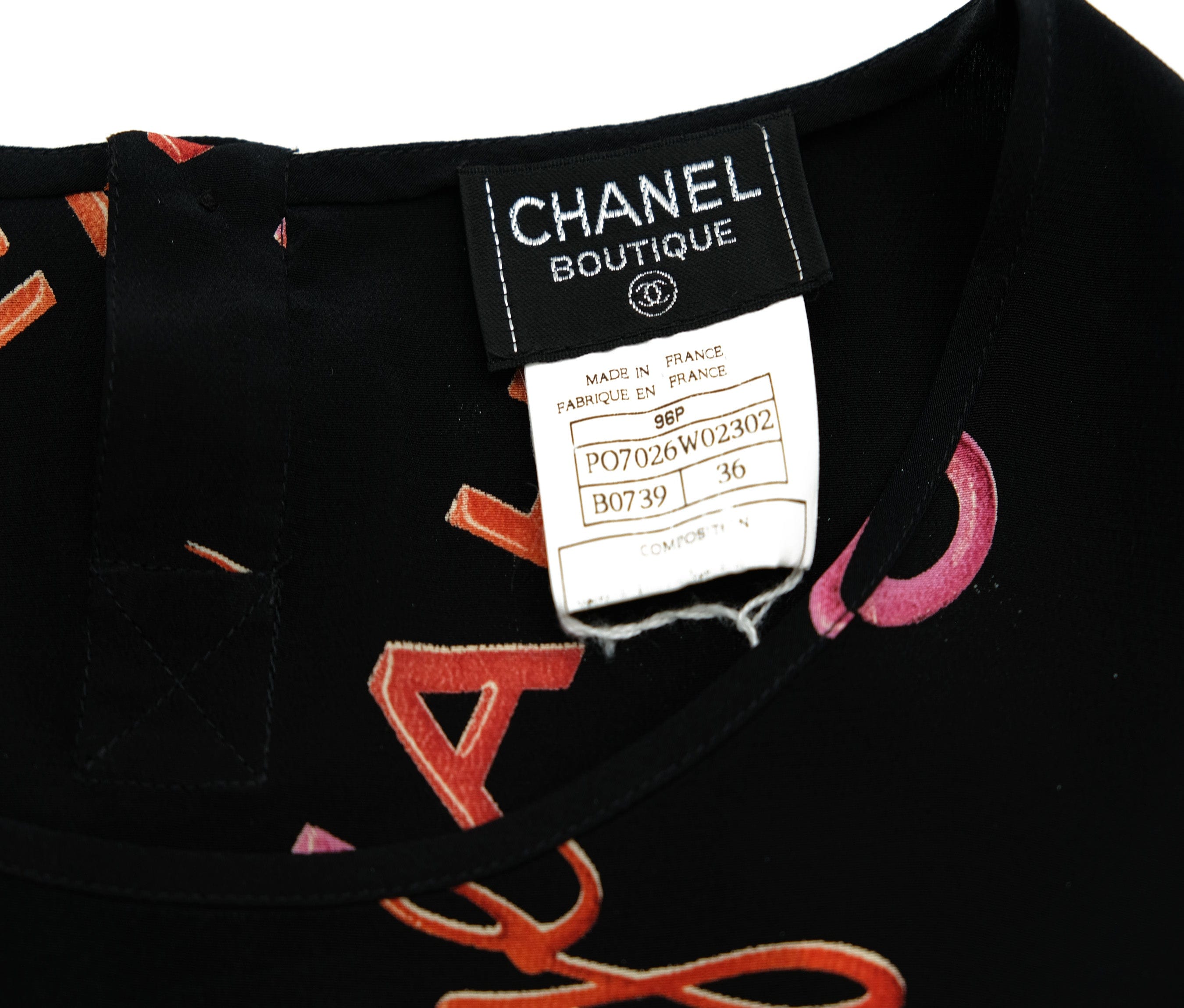 Chanel Chanel 96P Barbie Rouge Silk Tops EU36 ASL3777