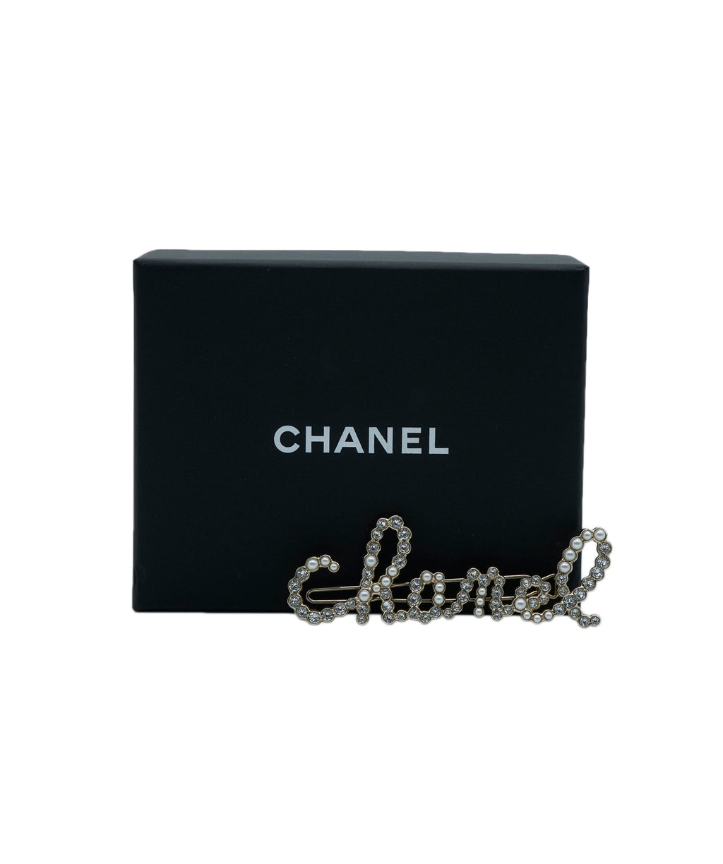 ✨Authentic 2019/20 CHANEL VIP Gold Chain Link Hair Clip // Barrette
