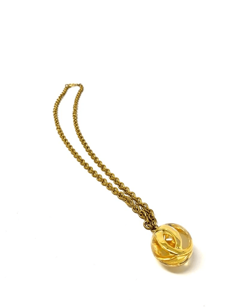 Chanel Chanel Vintage CC Resin Ball Necklace