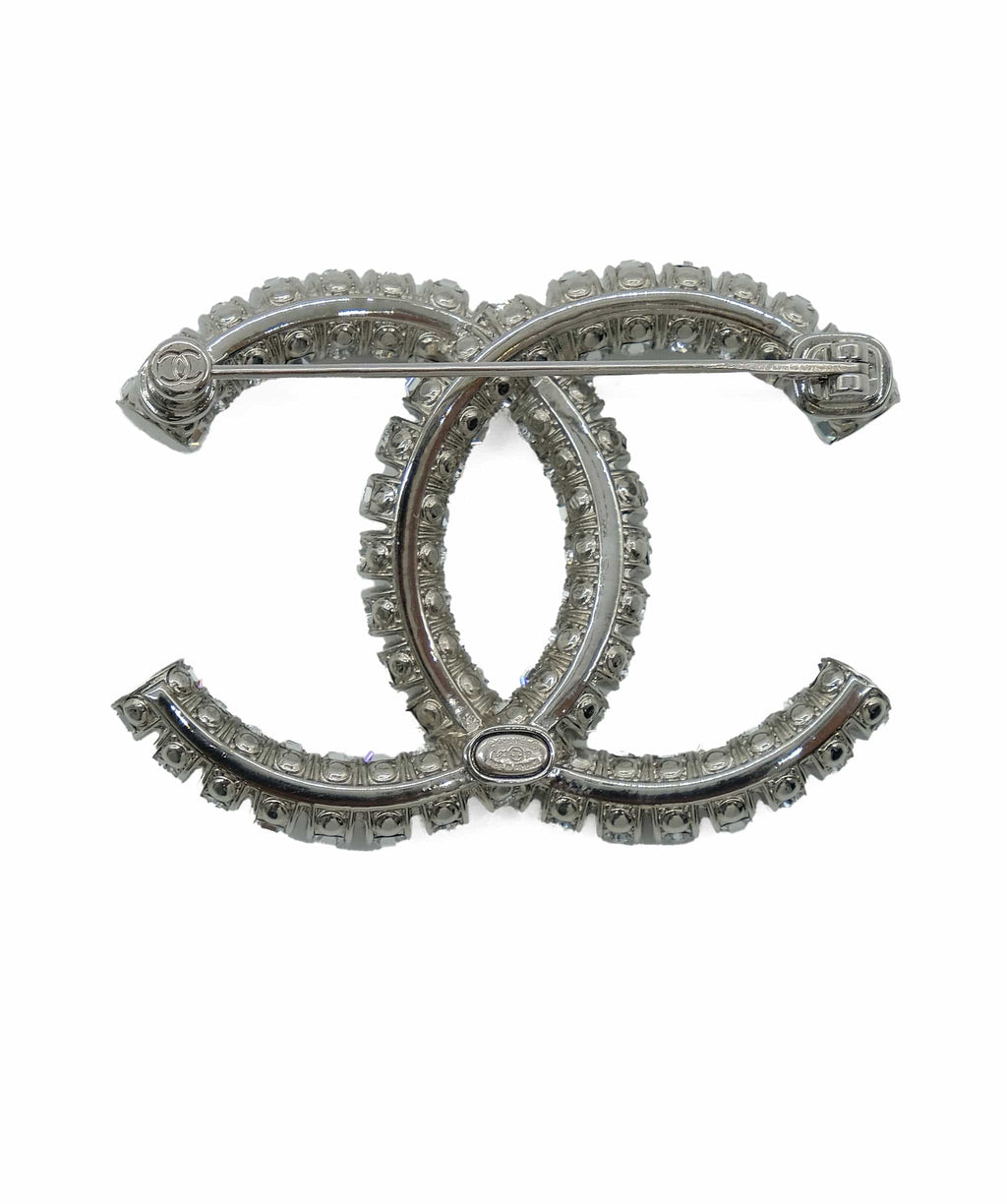 Chanel hot sale silver brooch