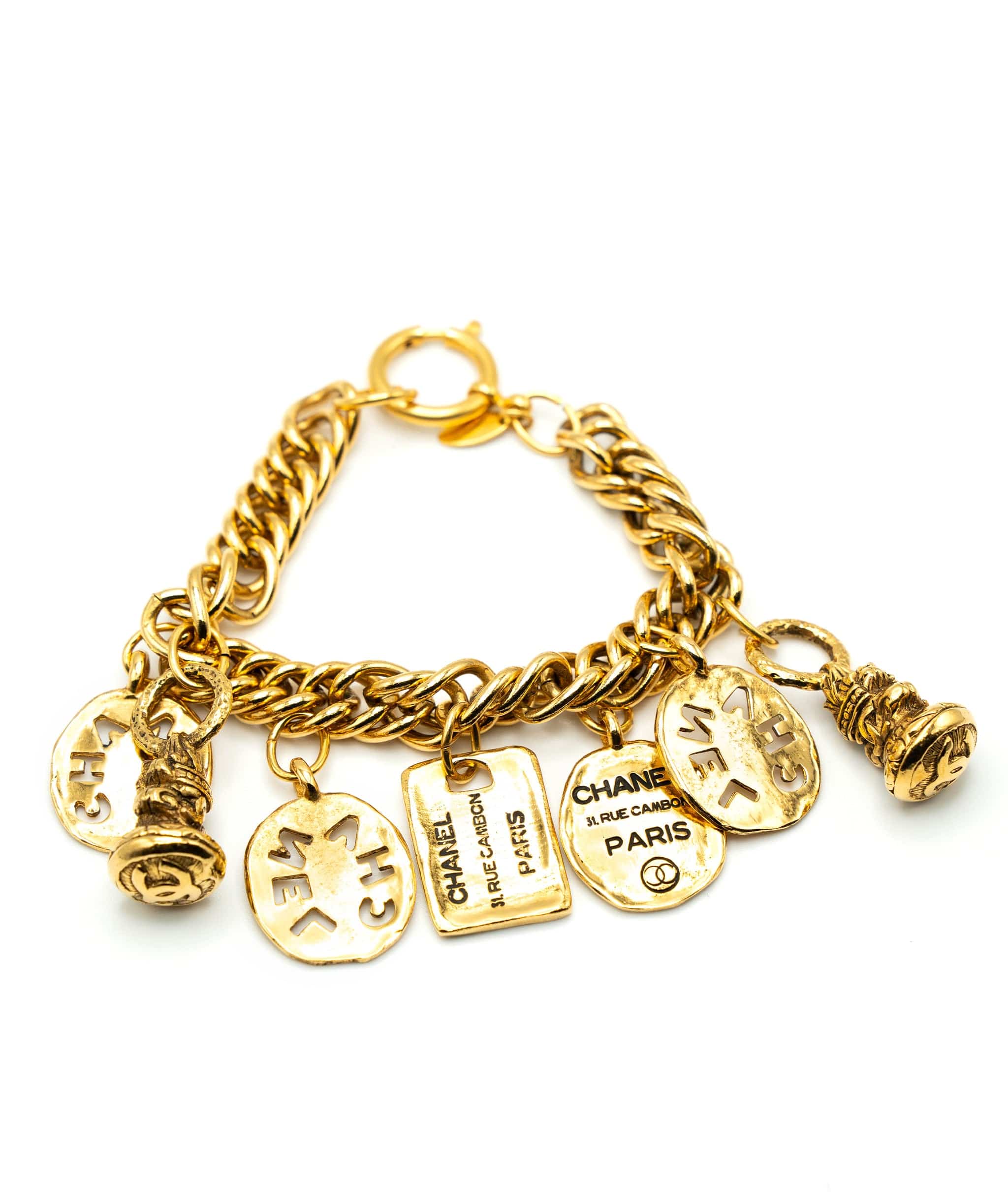 Chanel 24k Gold Plated Charm Bracelet ASL3919 – LuxuryPromise