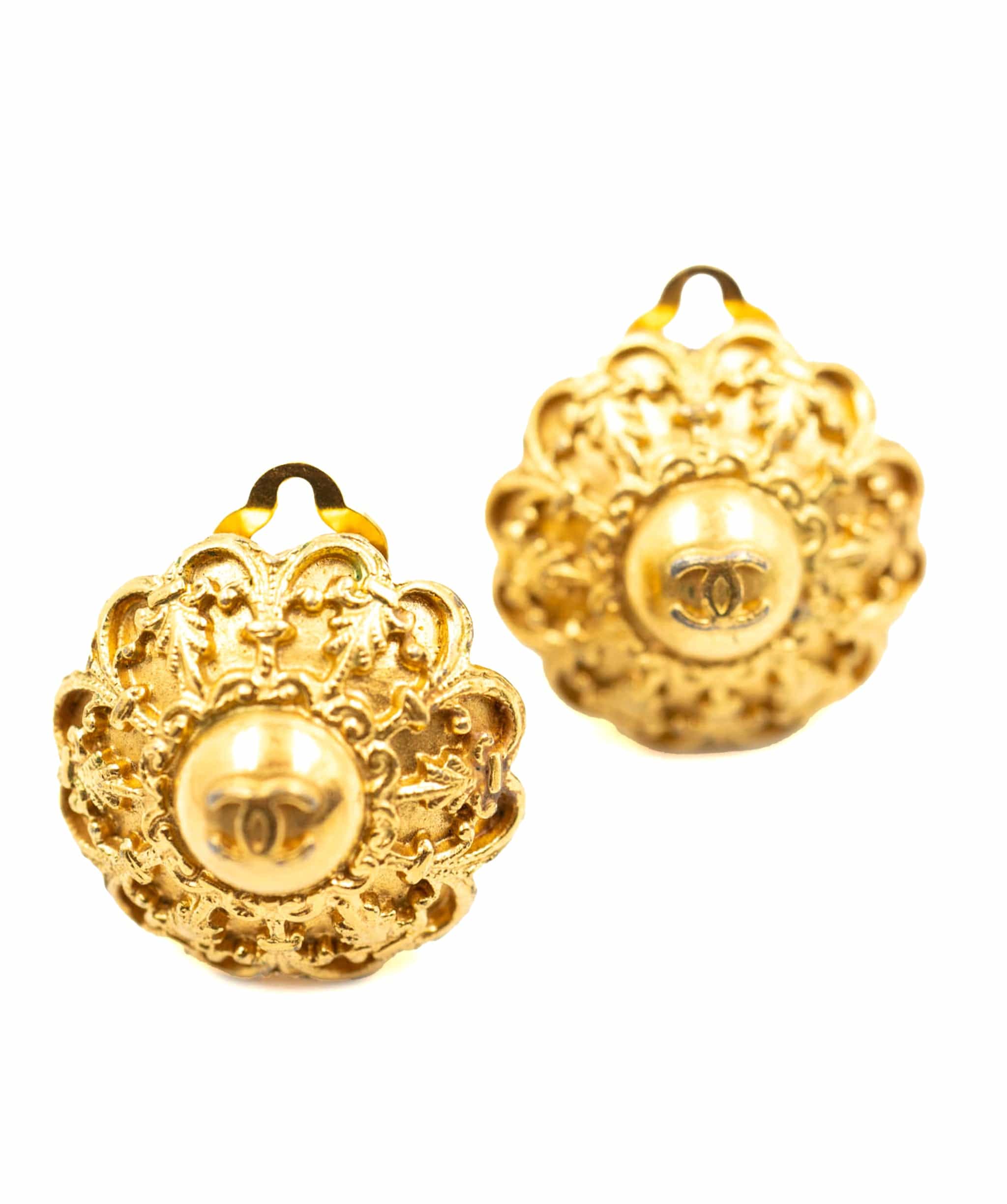 Chanel Chanel baroque CC clip on earrings - AWL3875