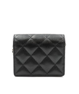 Chanel Chanel Black Caviar Card Holder On Chain  - AGL1292