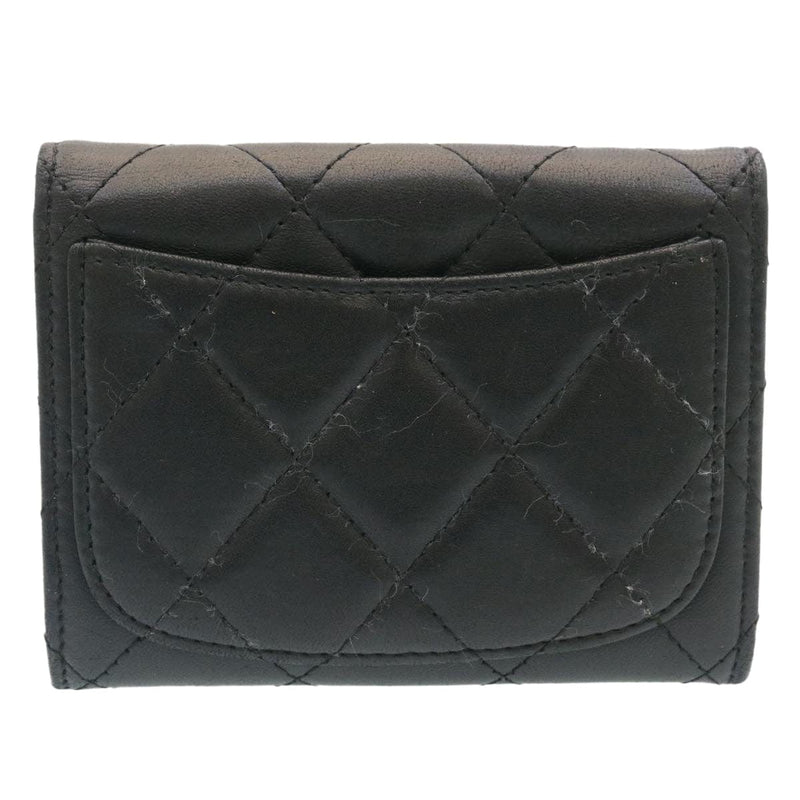 CHANEL Lambskin Quilted Casino Coin Purse Black 154826