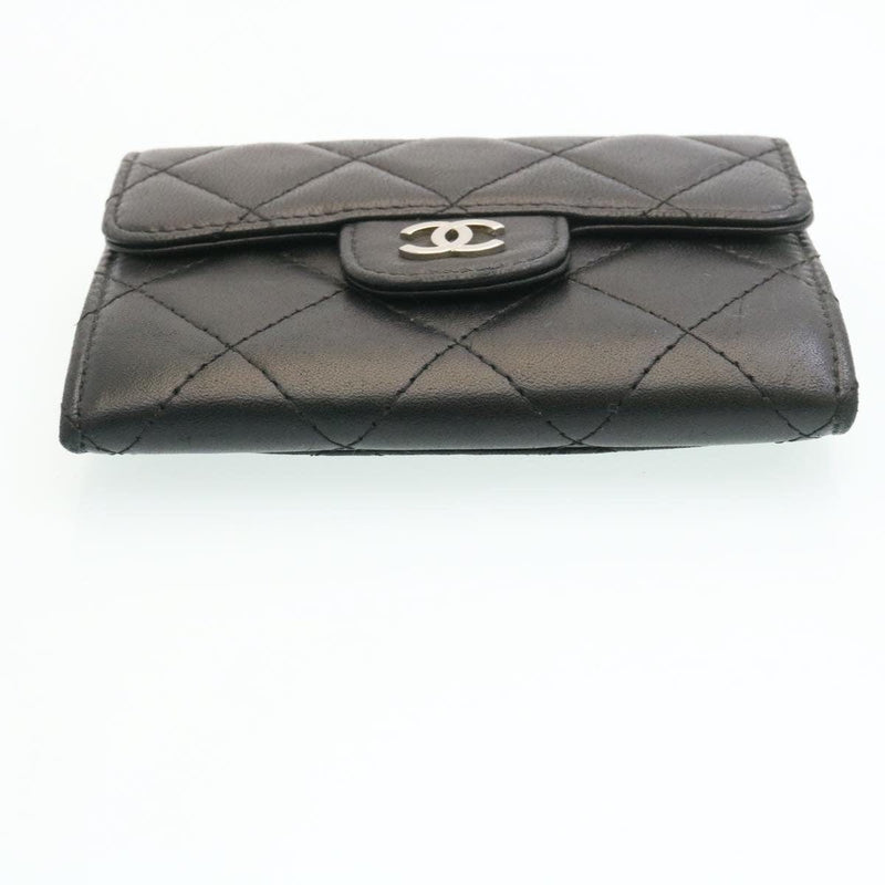 CHANEL Lambskin Quilted Casino Coin Purse Black 154826