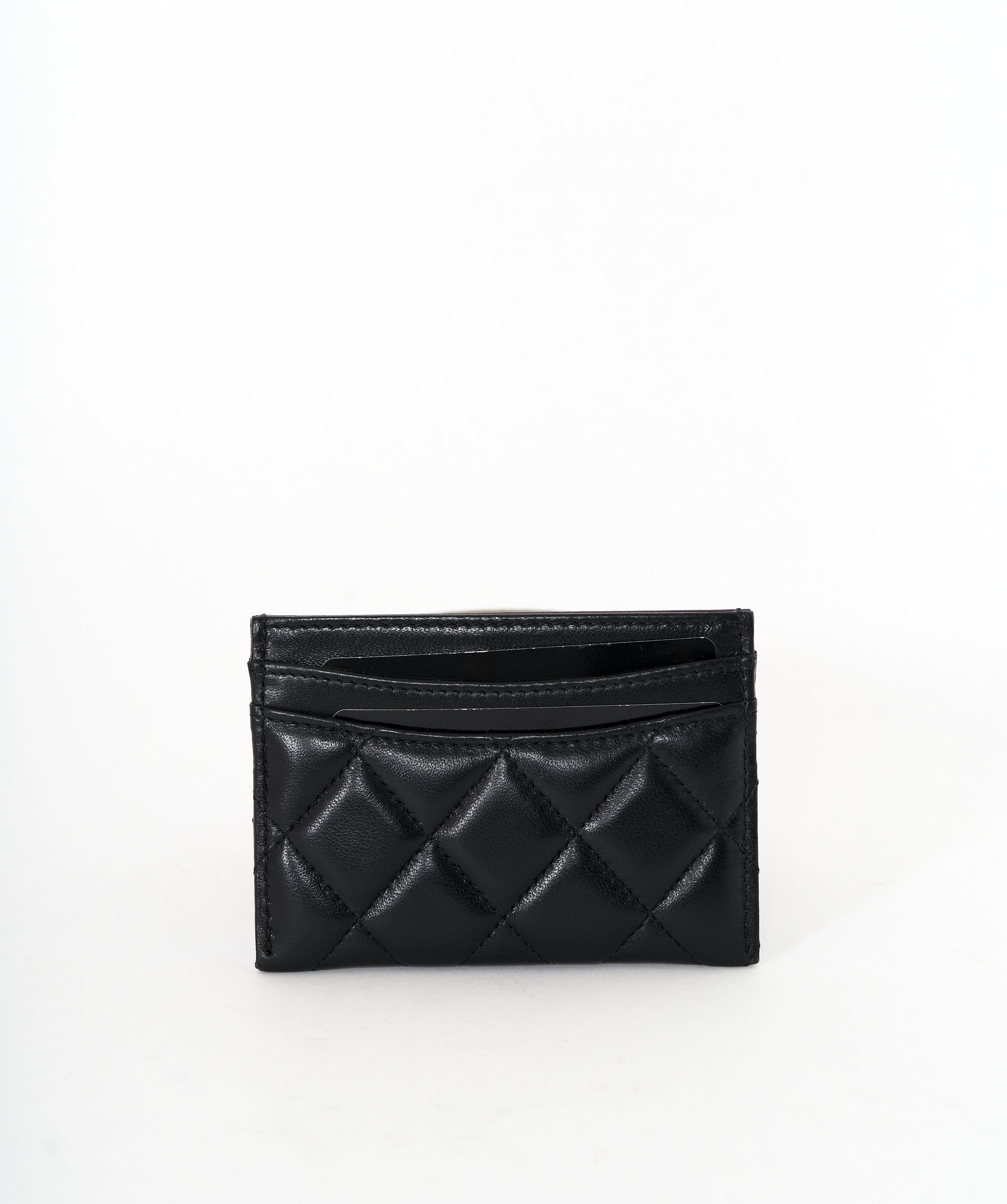 Chanel Chanel Black Lambskin Card Holder
