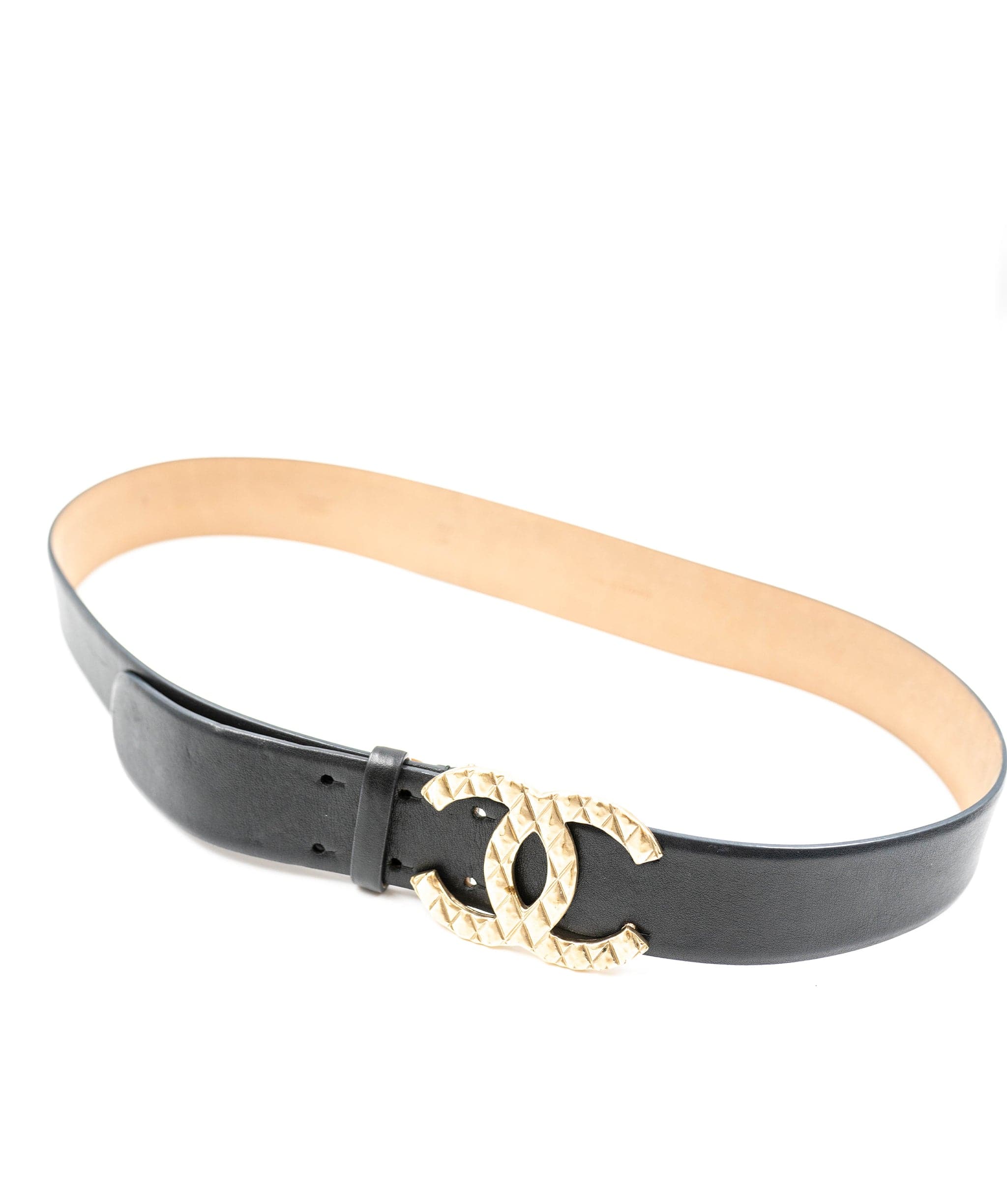 Chanel Chanel black leather belt ASL3376