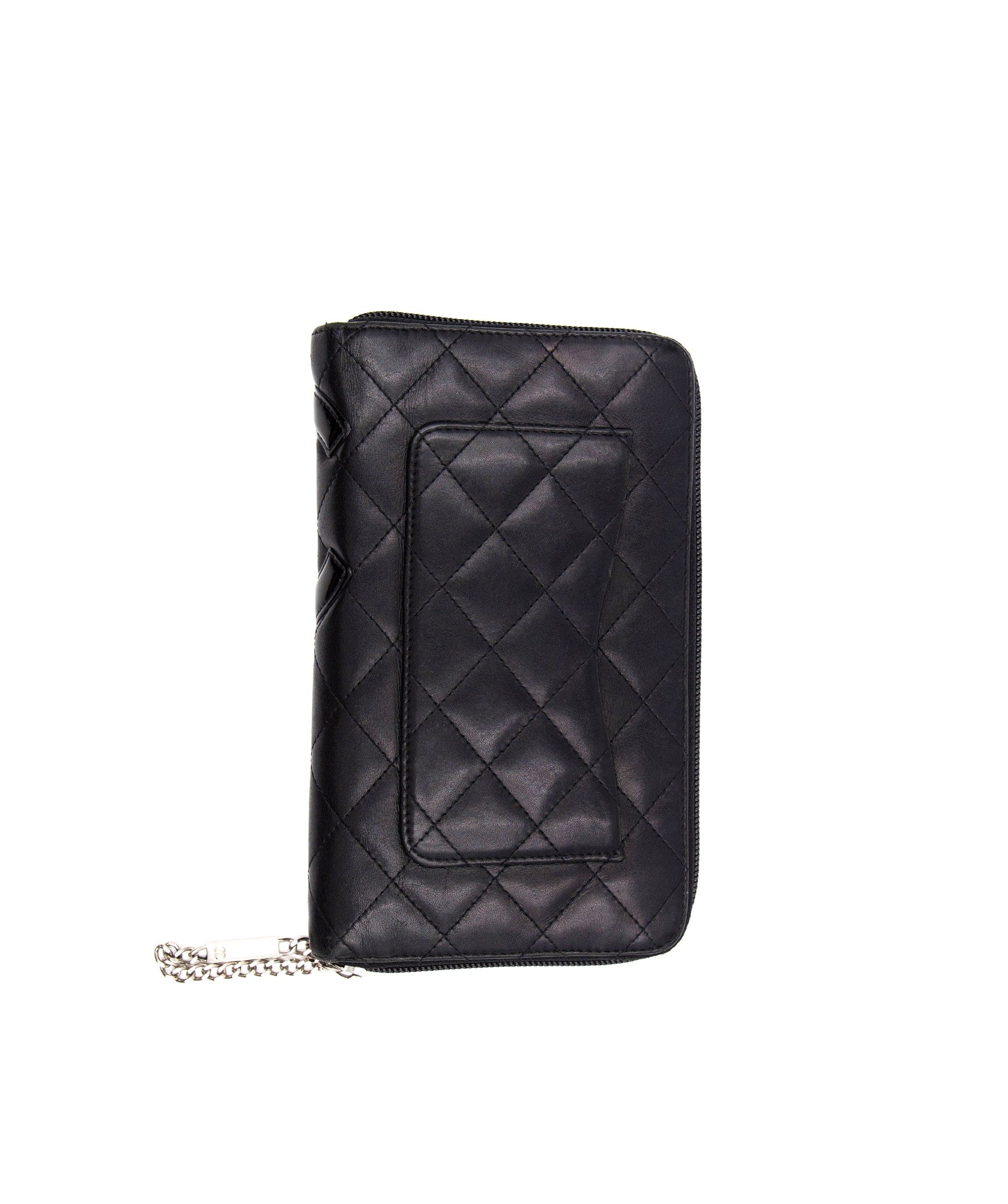 Chanel Chanel Black Leather Cambon Wallet AGC1155