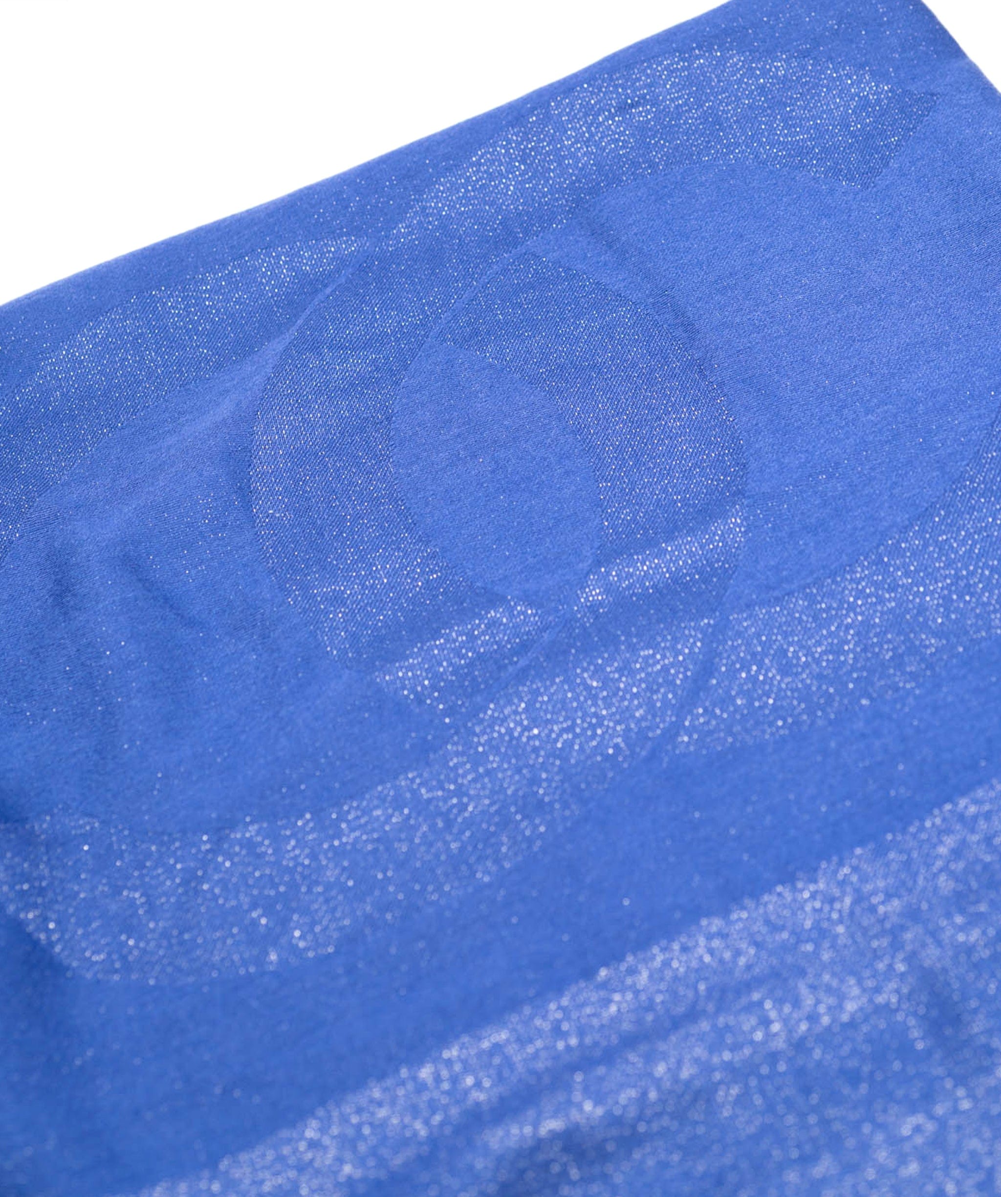 Chanel Chanel blue metallic pashmina with big CC logo AEL1073