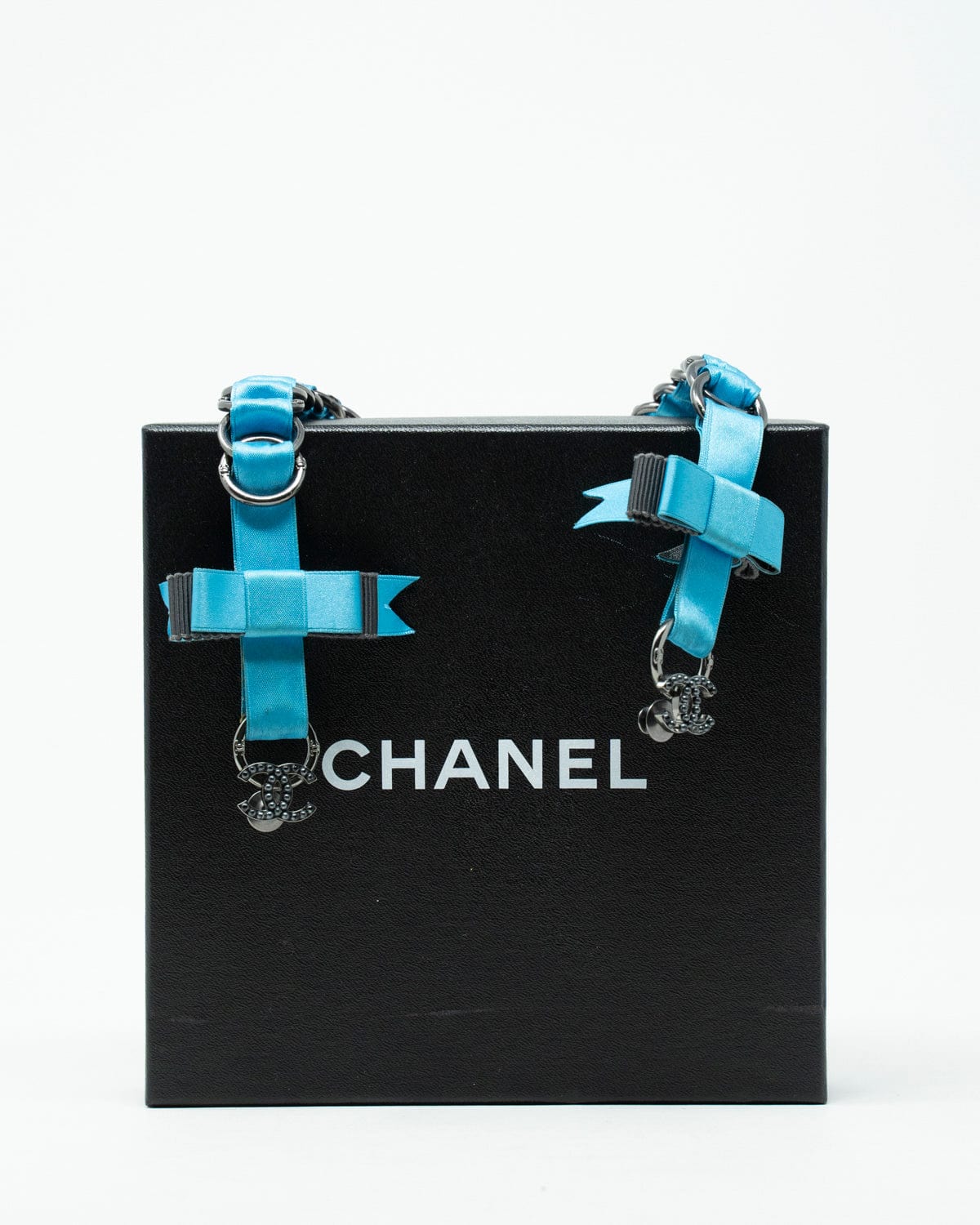 Chanel Chanel Blue Satin Woven Shirt Accessory - AGL1839