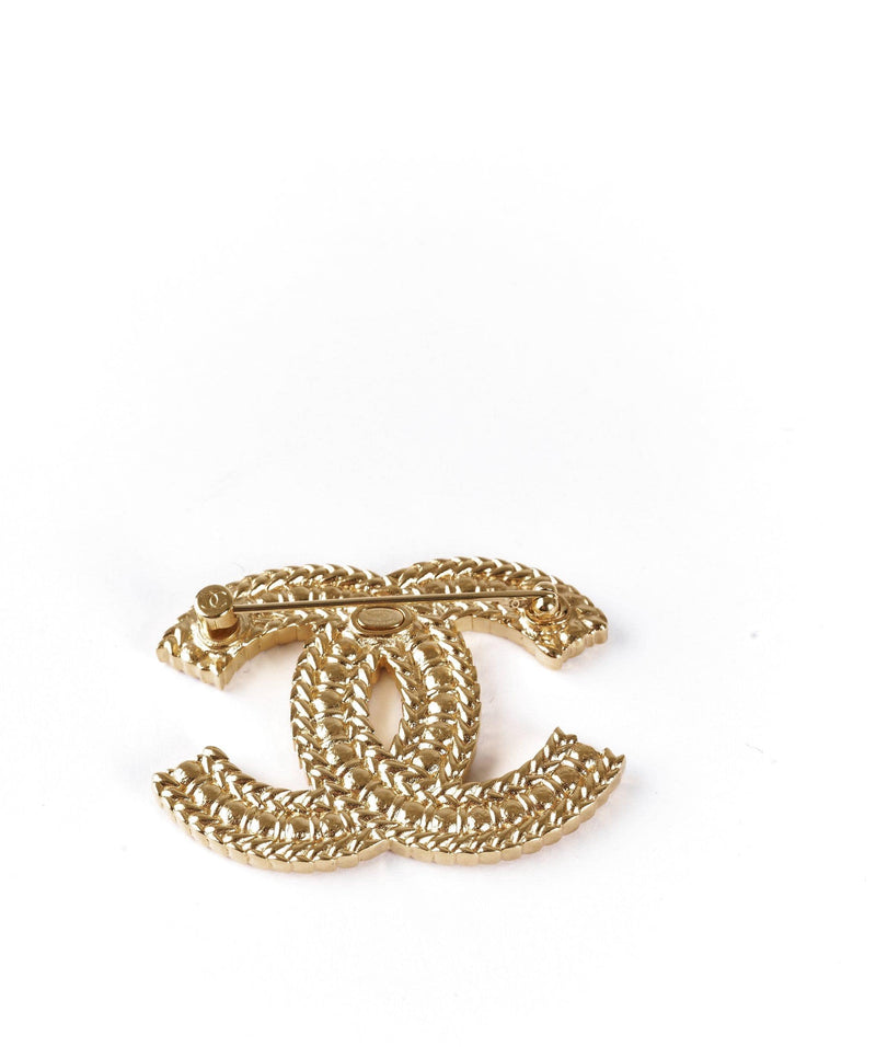 Chanel Chanel brooch yellow gold diamantes