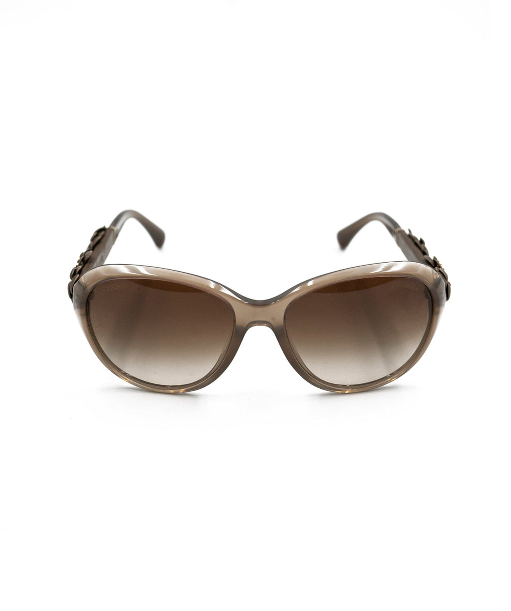 chanel accessories jewellery chanel brown camellia sunglasses adl1656