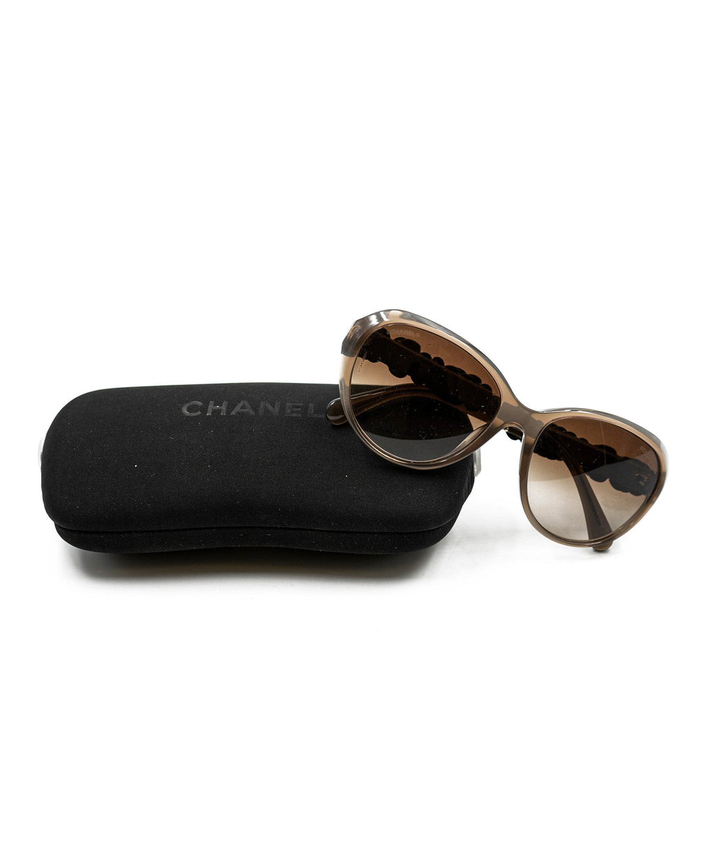 chanel accessories jewellery chanel brown camellia sunglasses adl1656