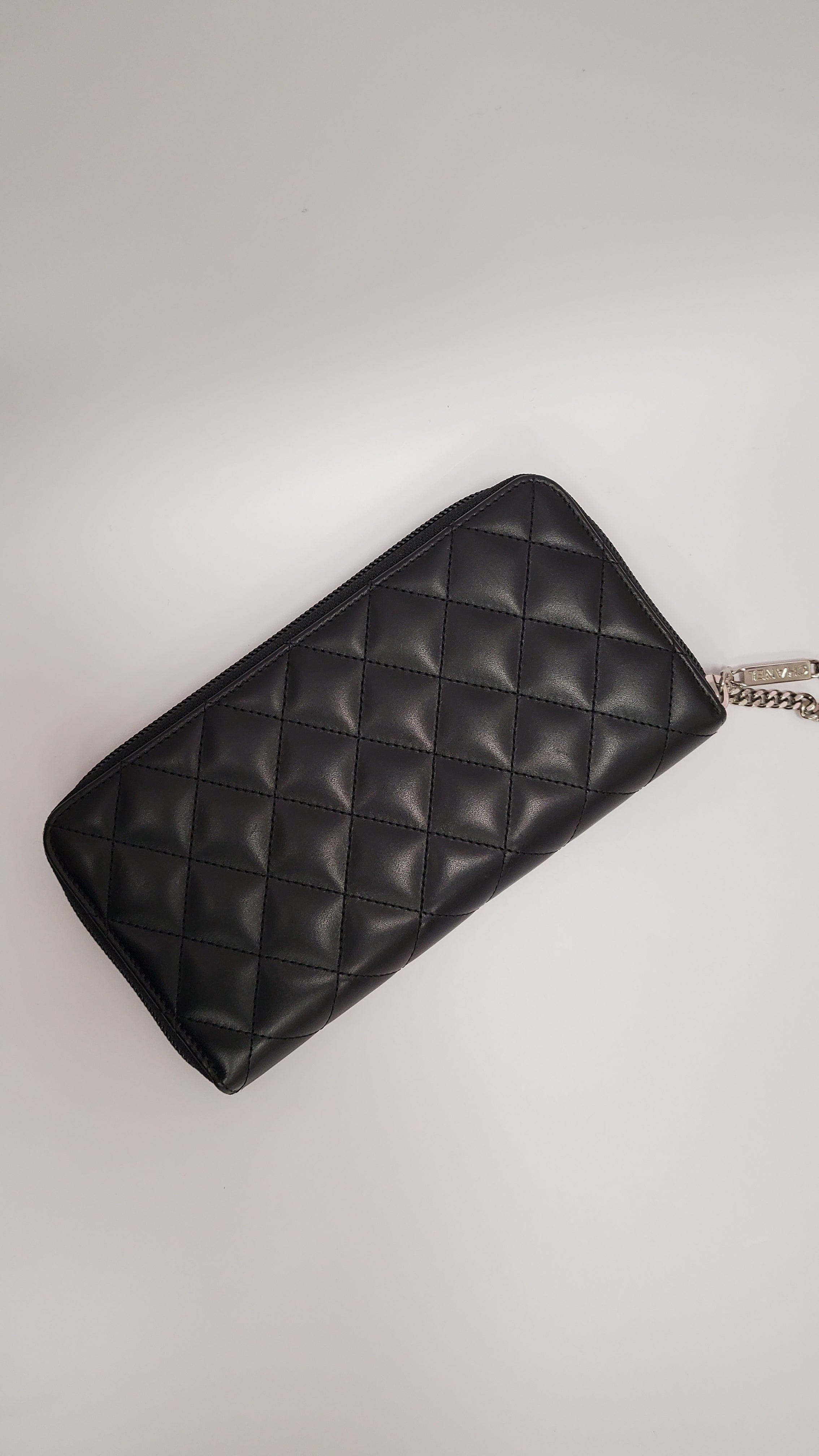 Chanel Chanel Cambon Long Zip Wallet 
Black Calfskin 
 SKL1273