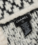 Chanel Chanel Cashmere Scarf White & Black ASL4684