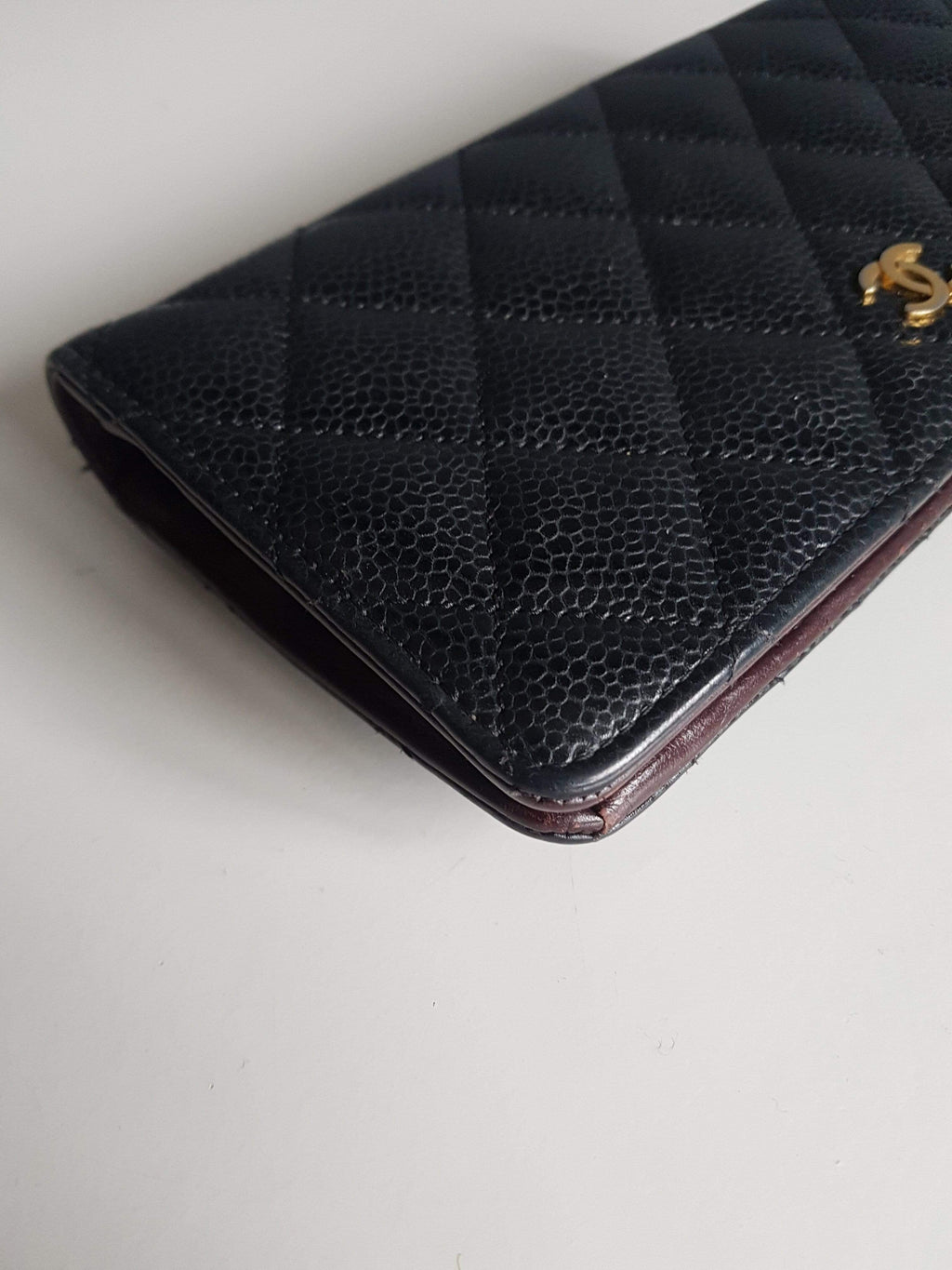 chanel long wallet caviar