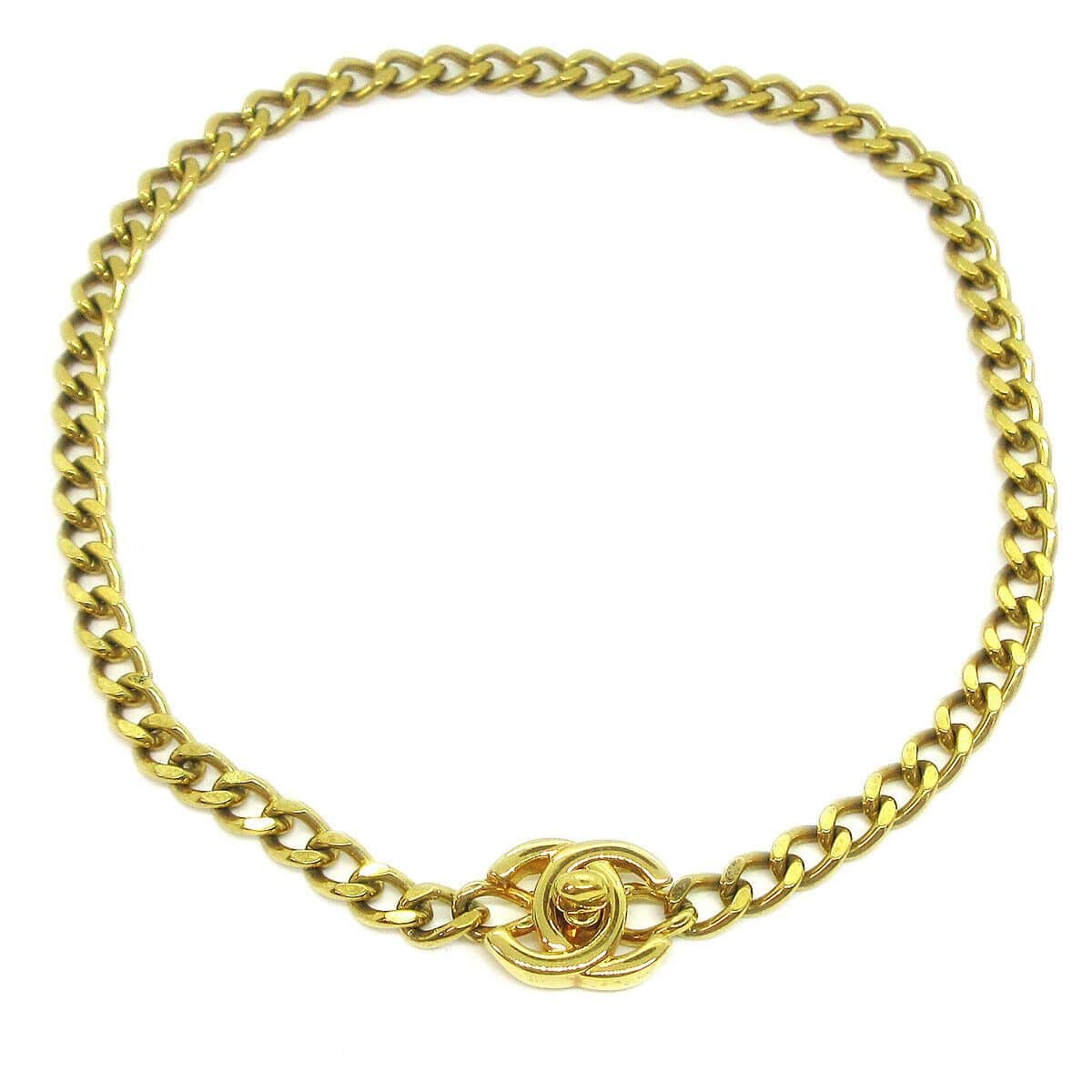 Chanel Chanel CC Charm Turnlock Gold Chain - ASL1850