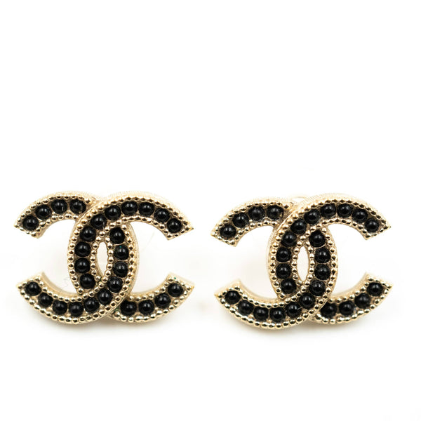 Cc crystal earrings Chanel Black in Crystal - 26566978