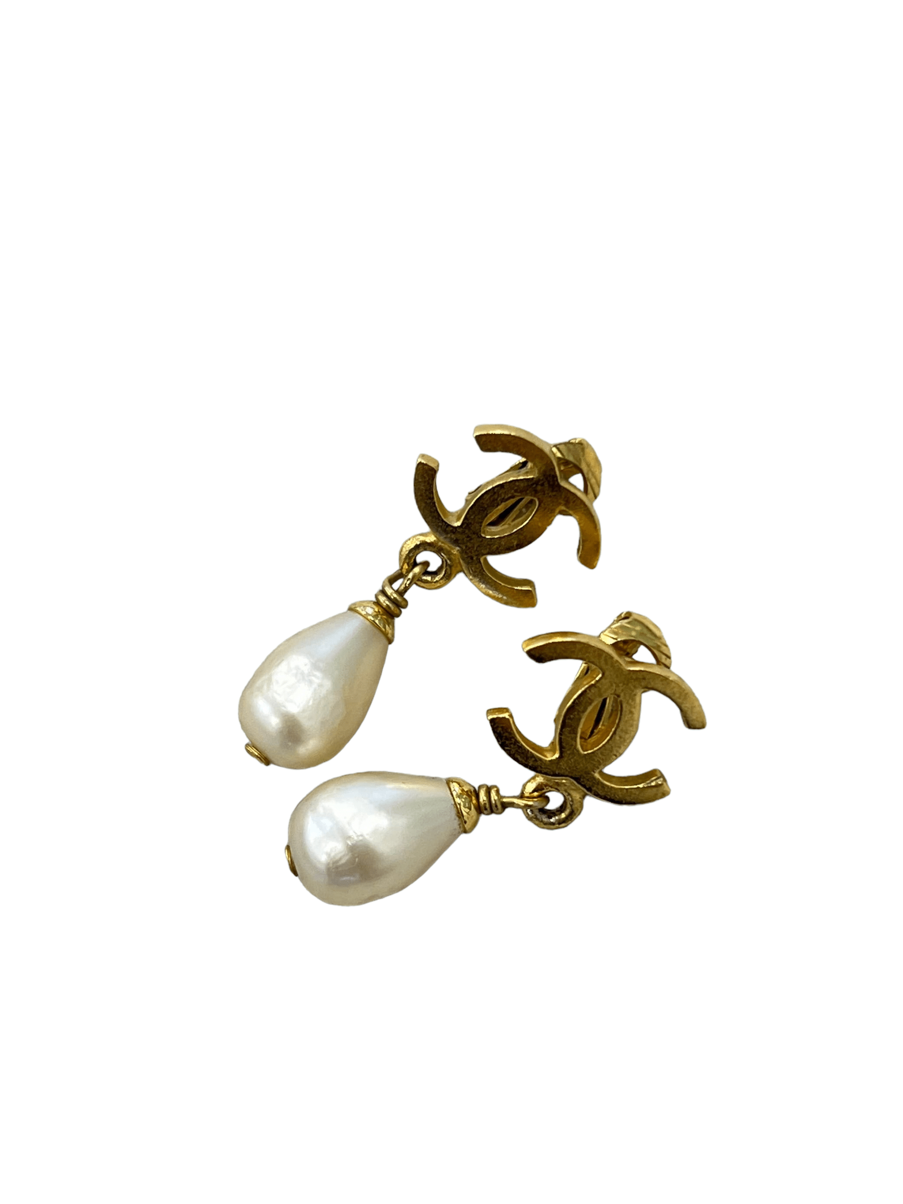 Chanel Chanel cc gripoix pearl earring AWL4521