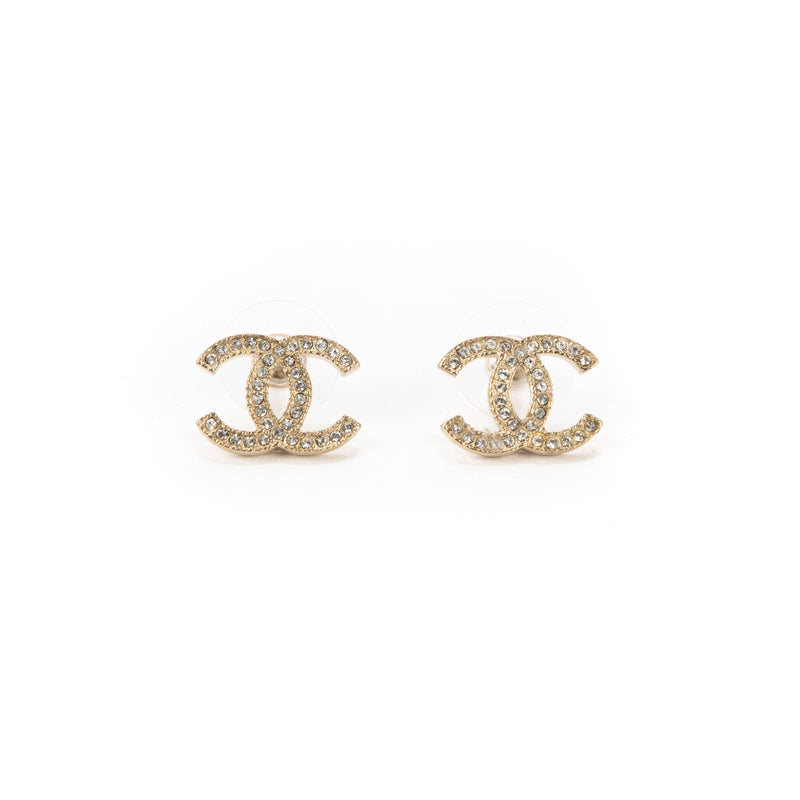 Chanel Chanel CC logo Crystal Earrings- AWL1266