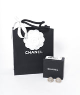 Chanel Chanel CC logo in a crystal circle earrings
