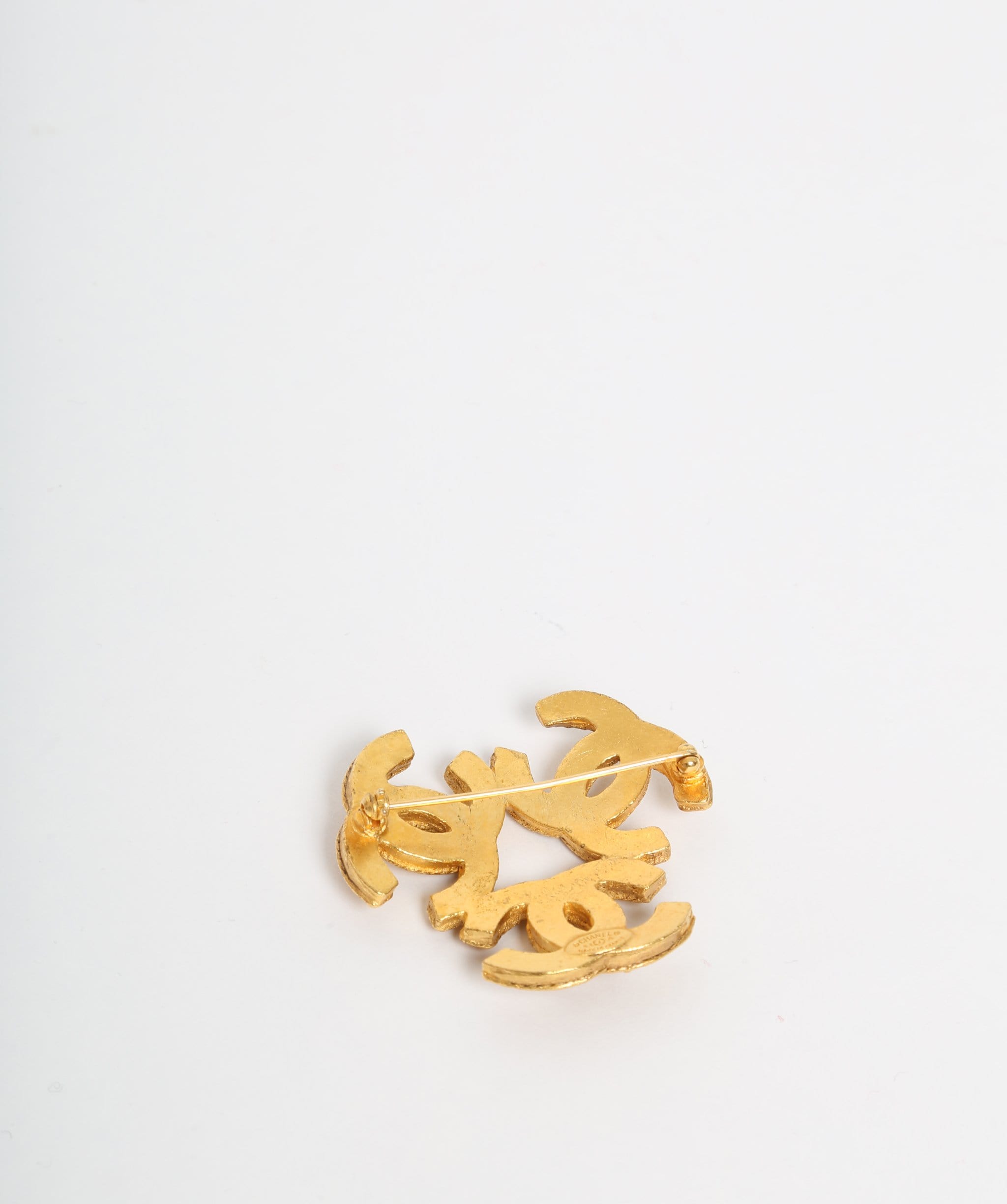 Chanel CHANEL CC Logos Brooch Gold Tone