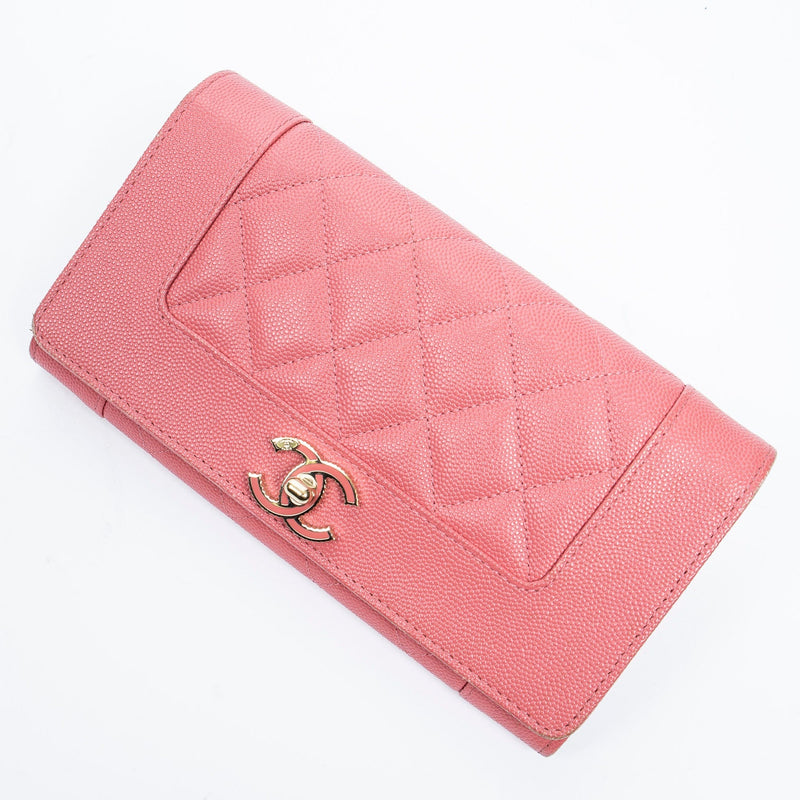 Chanel CC Mademoiselle Pink Caviar Skin Flap Wallet - AWL2329 –  LuxuryPromise