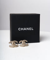 Chanel Chanel CC pearl cut out gold trimmed edegs
