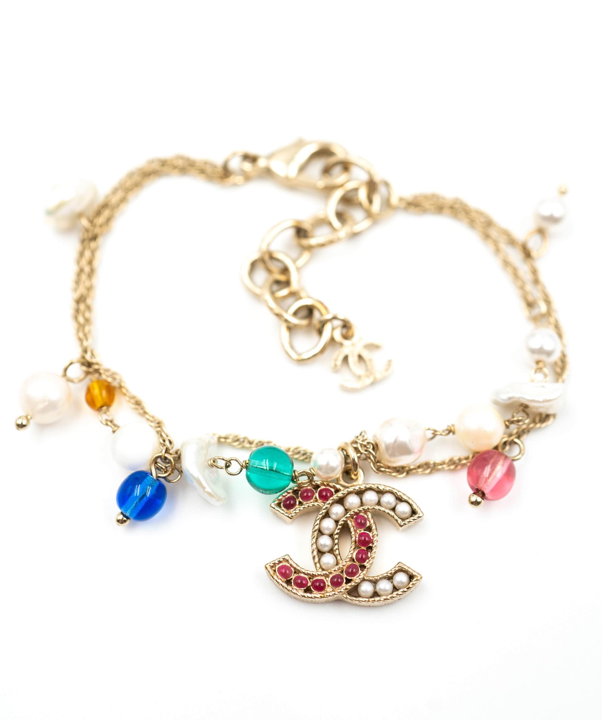 Chanel Chanel CC Pearl Detail Colourful Bracelet  - AGL2060