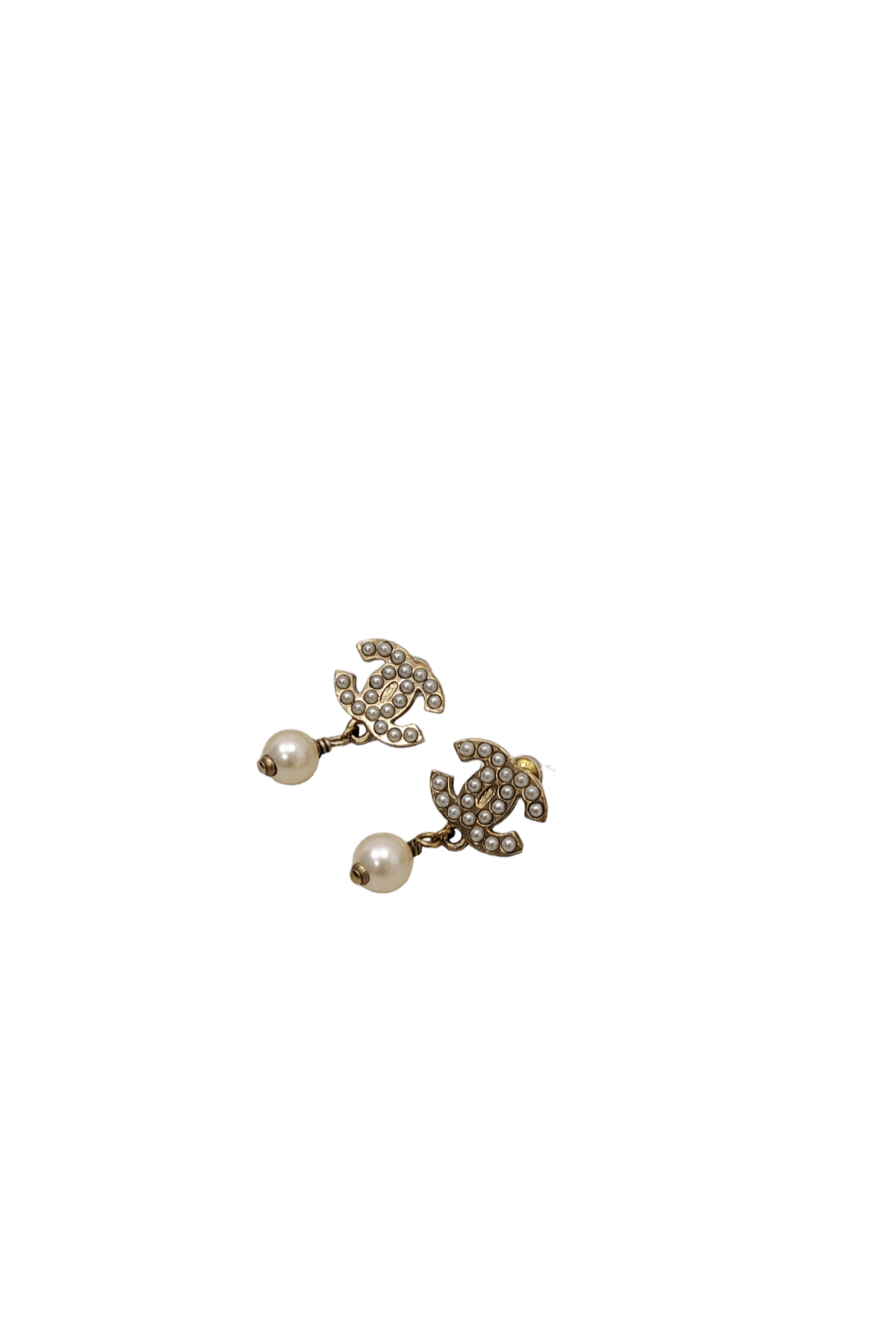 Chanel Pearl Drop CC Detail Earrings - AGL1790