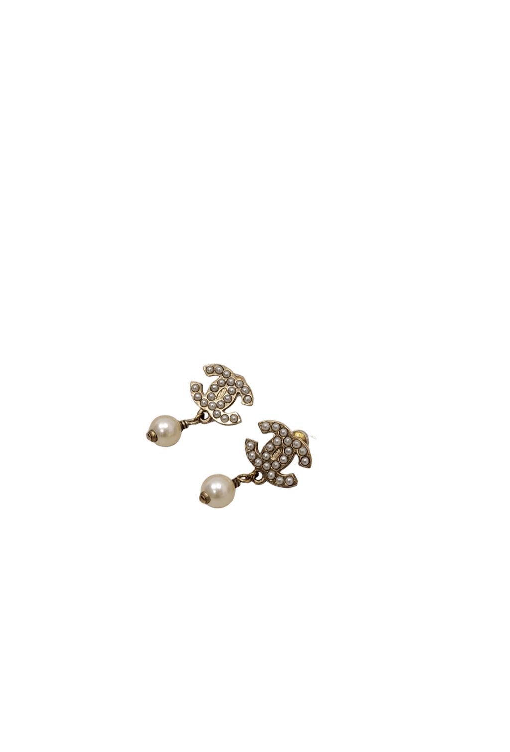 Chanel CC Strass Pearl Drop Earrings (Pierced) SYL1060 – LuxuryPromise