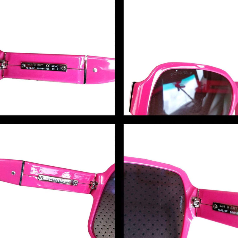 Chanel CC Pink Frame Sunglasses