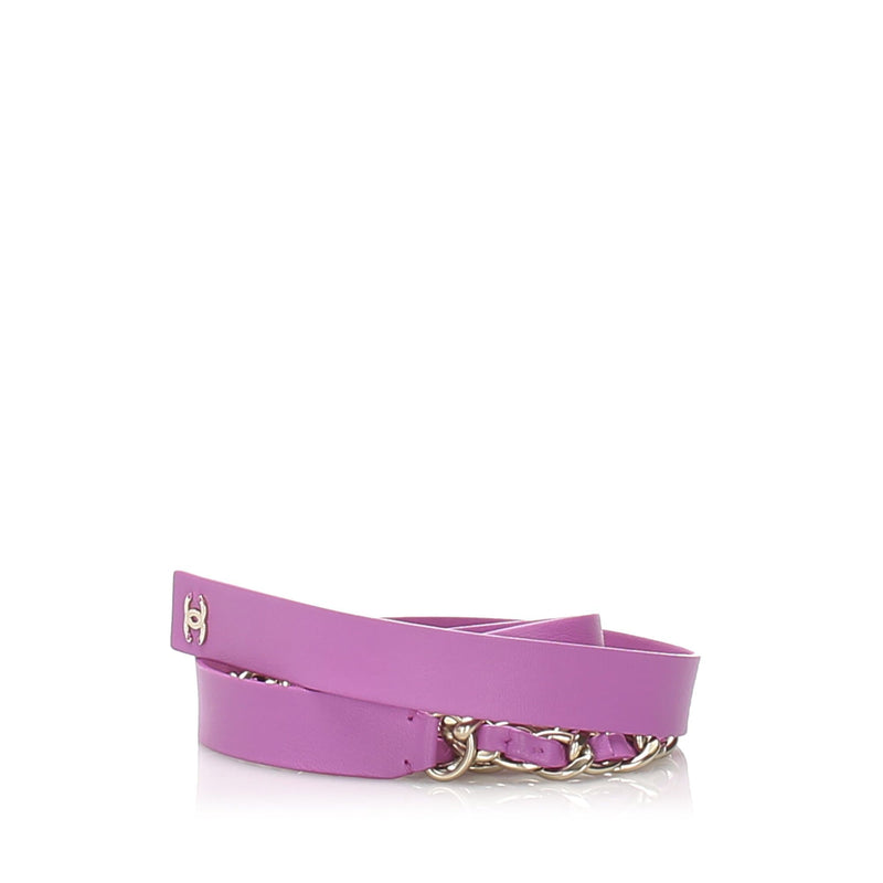 Chanel CC Pink Lambskin Leather Chain Belt – LuxuryPromise