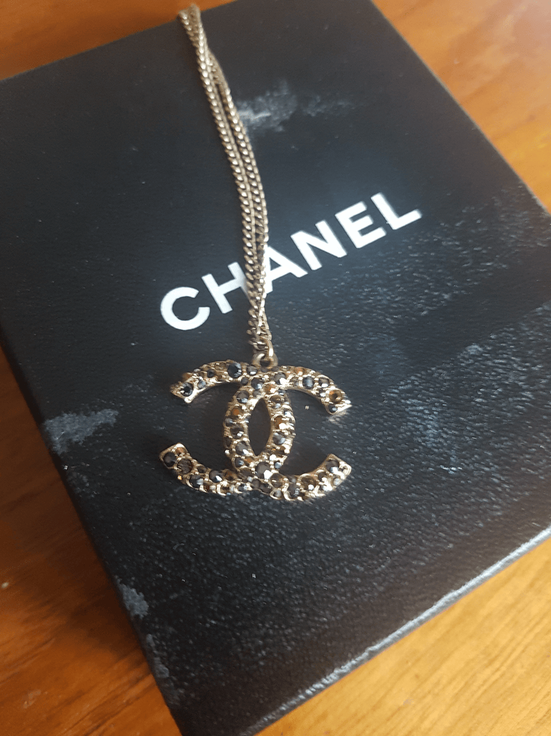 Chanel Chanel CC Rhinestone Necklace