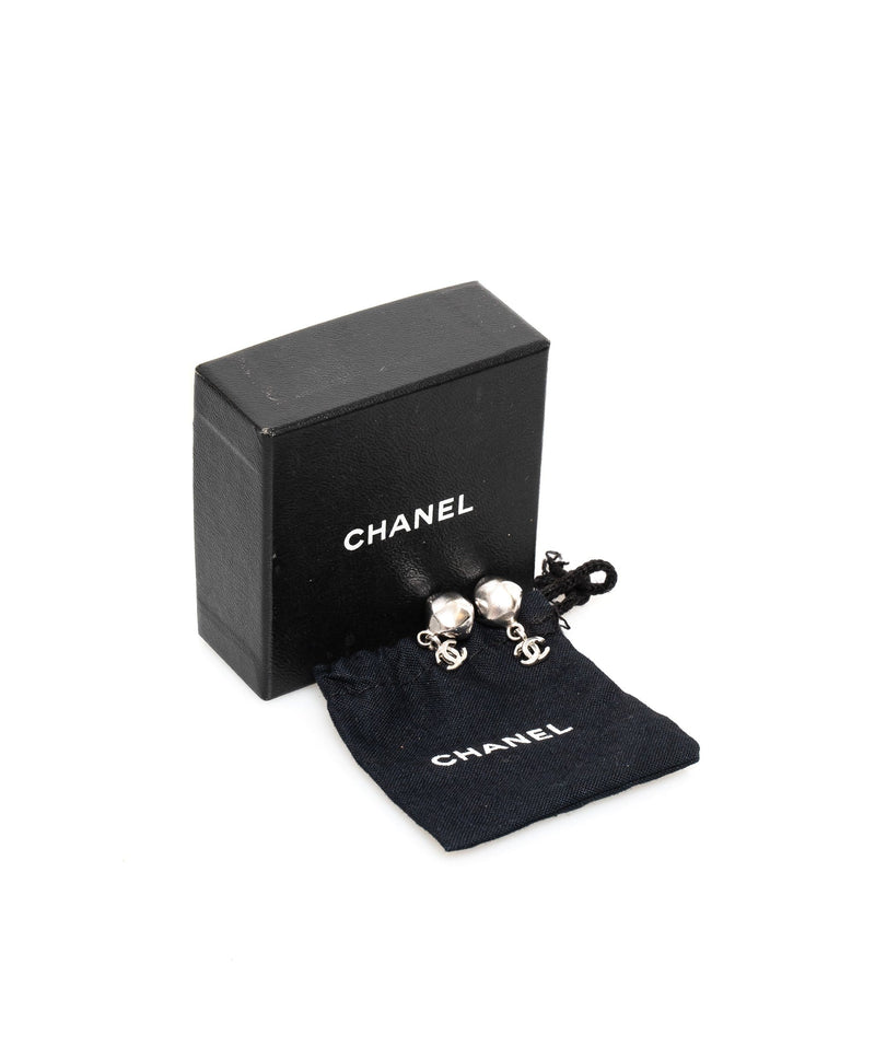 Chanel Chanel CC Silver Drop Earrings - AWL1232