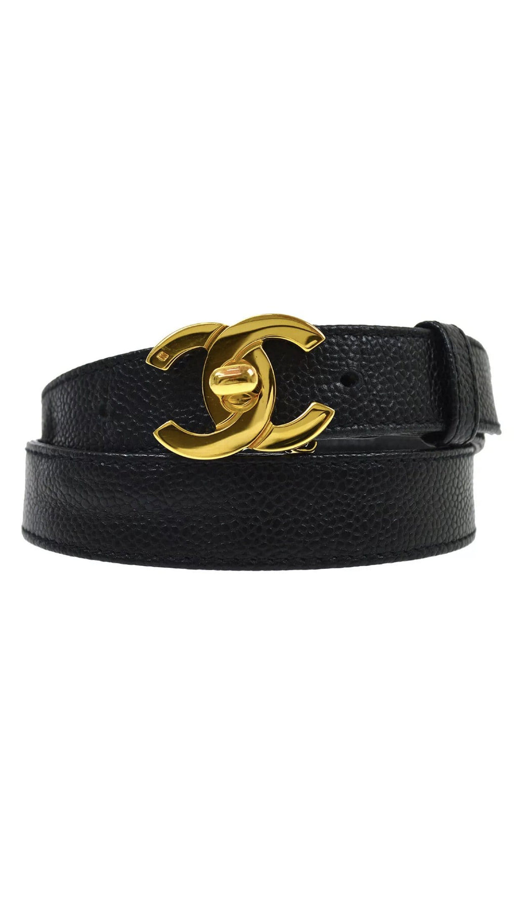 CHANEL CC Turnlock Buckle Belt Caviar Skin Leather - ASL1681 – LuxuryPromise