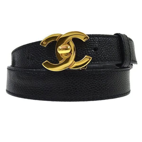 CHANEL CC Turnlock Buckle Belt Caviar Skin Leather - ASL1681 – LuxuryPromise