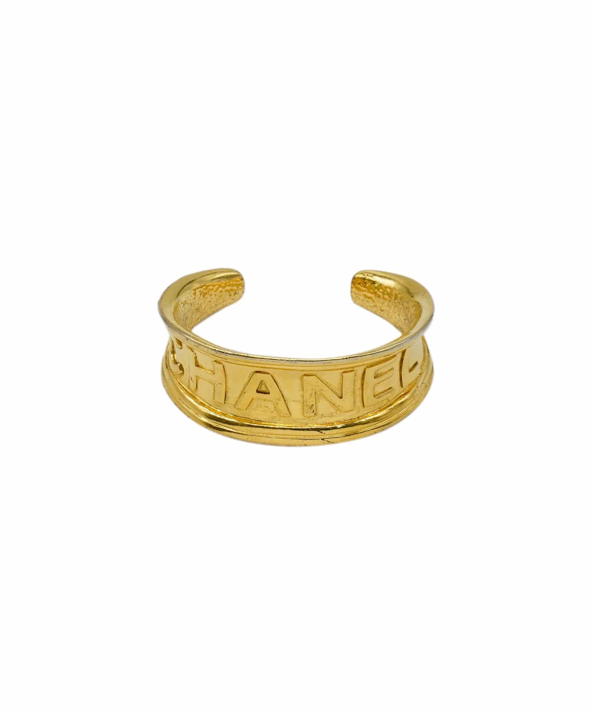 Chanel Chanel "CHANEL" embossed bangle 96P AWL4419