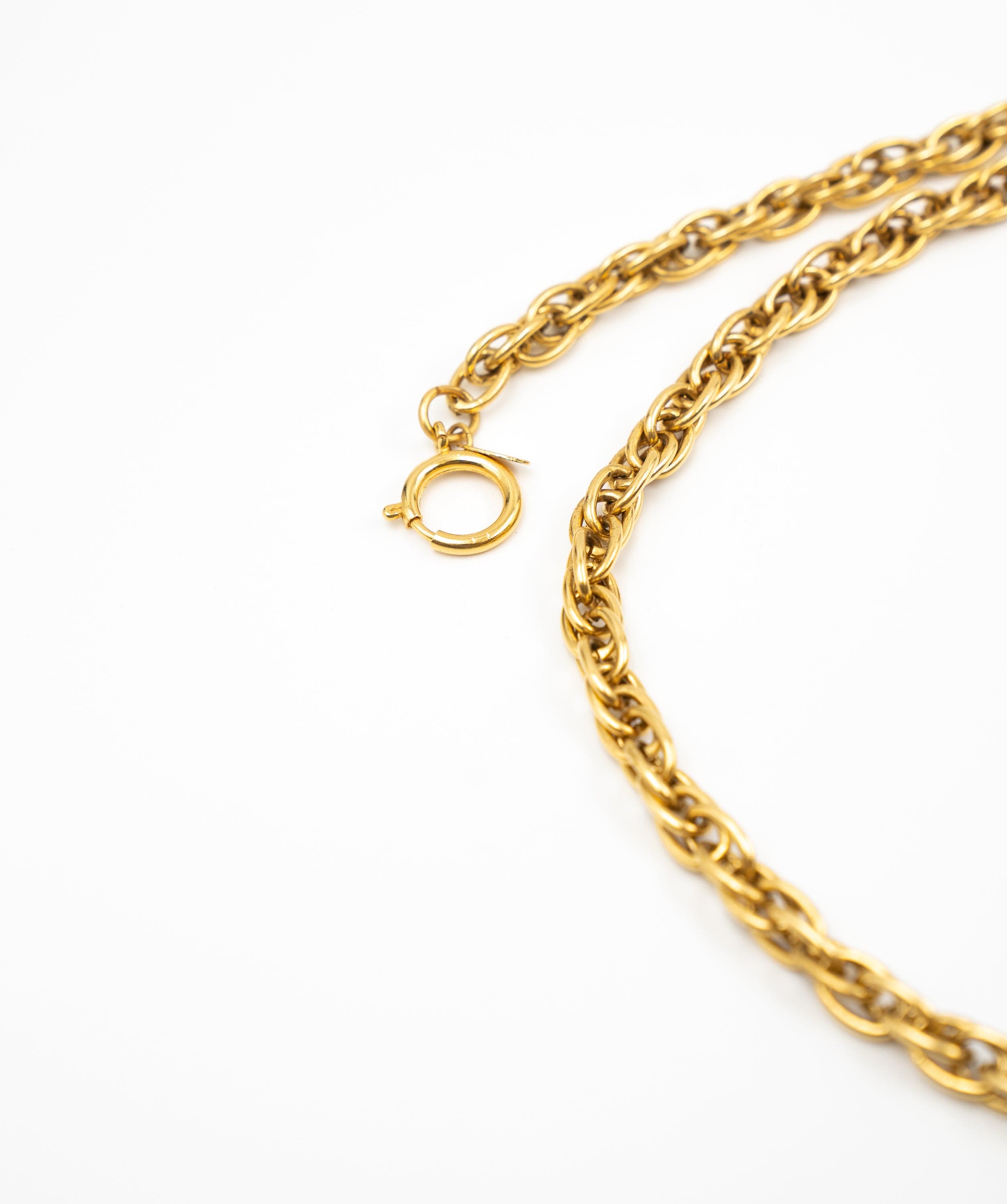 Chanel Chanel Circle Logo Long Necklace Gold ASL4033