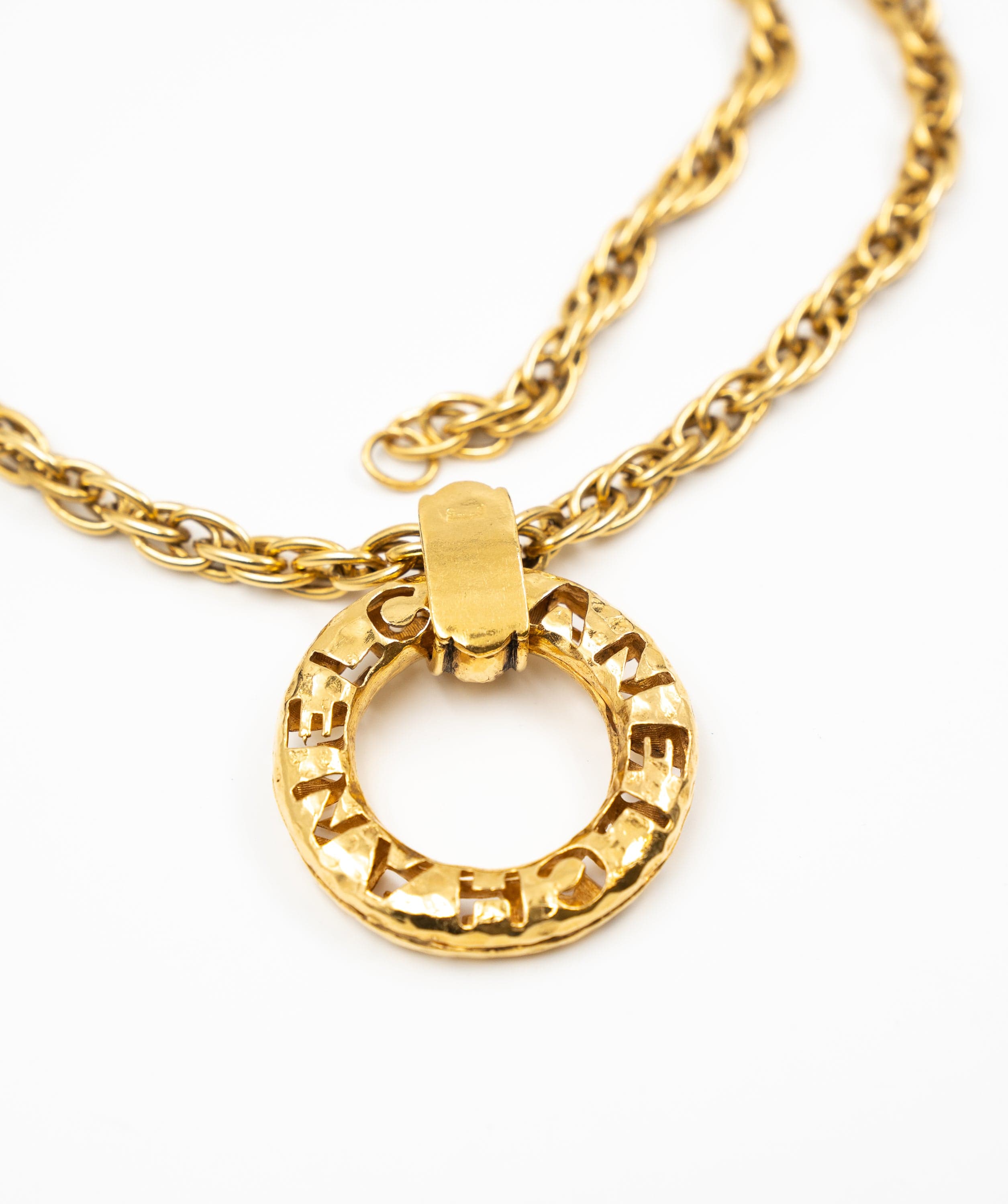 Chanel Chanel Circle Logo Long Necklace Gold ASL4033