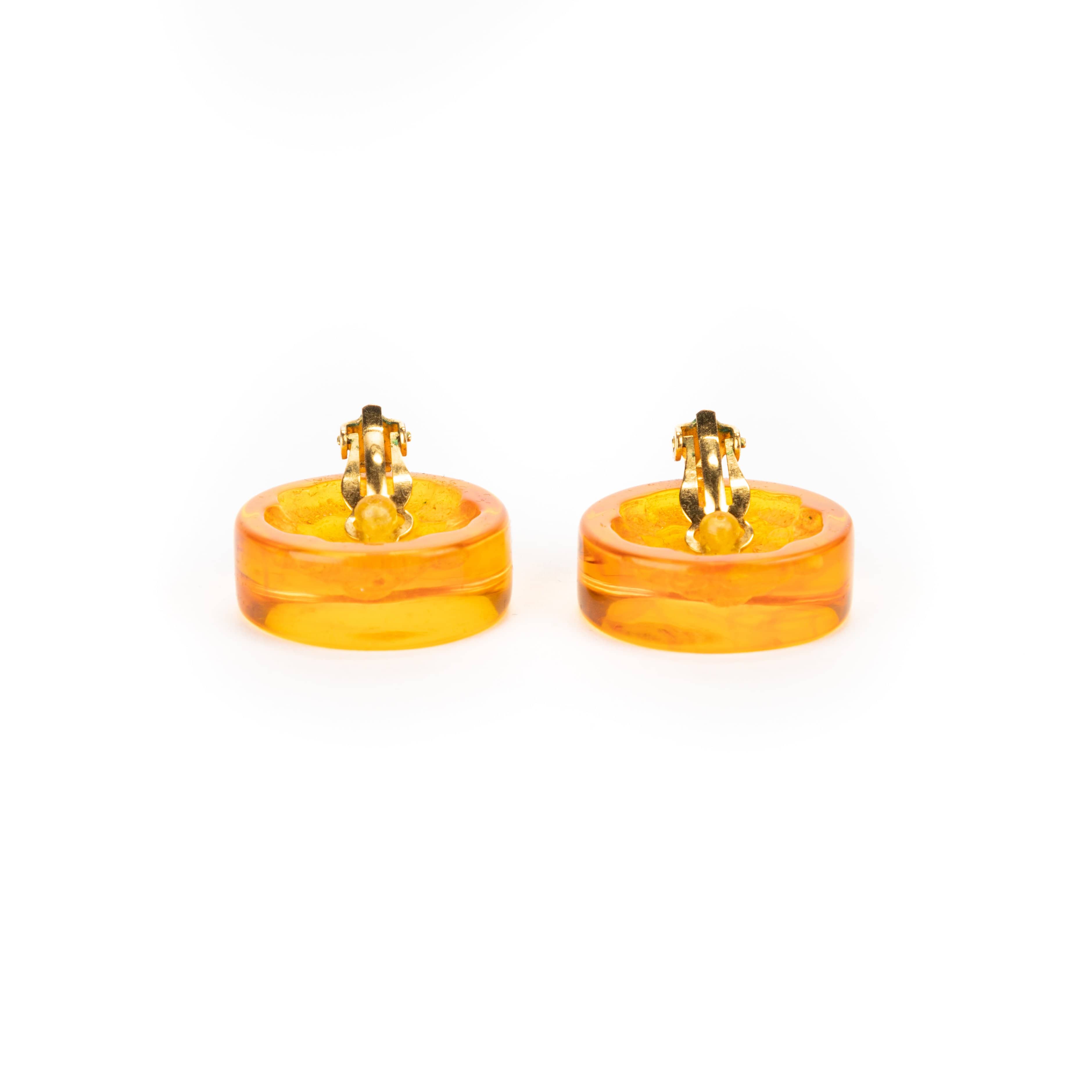 Chanel Chanel Clip Earrings in Resin - AWL1368