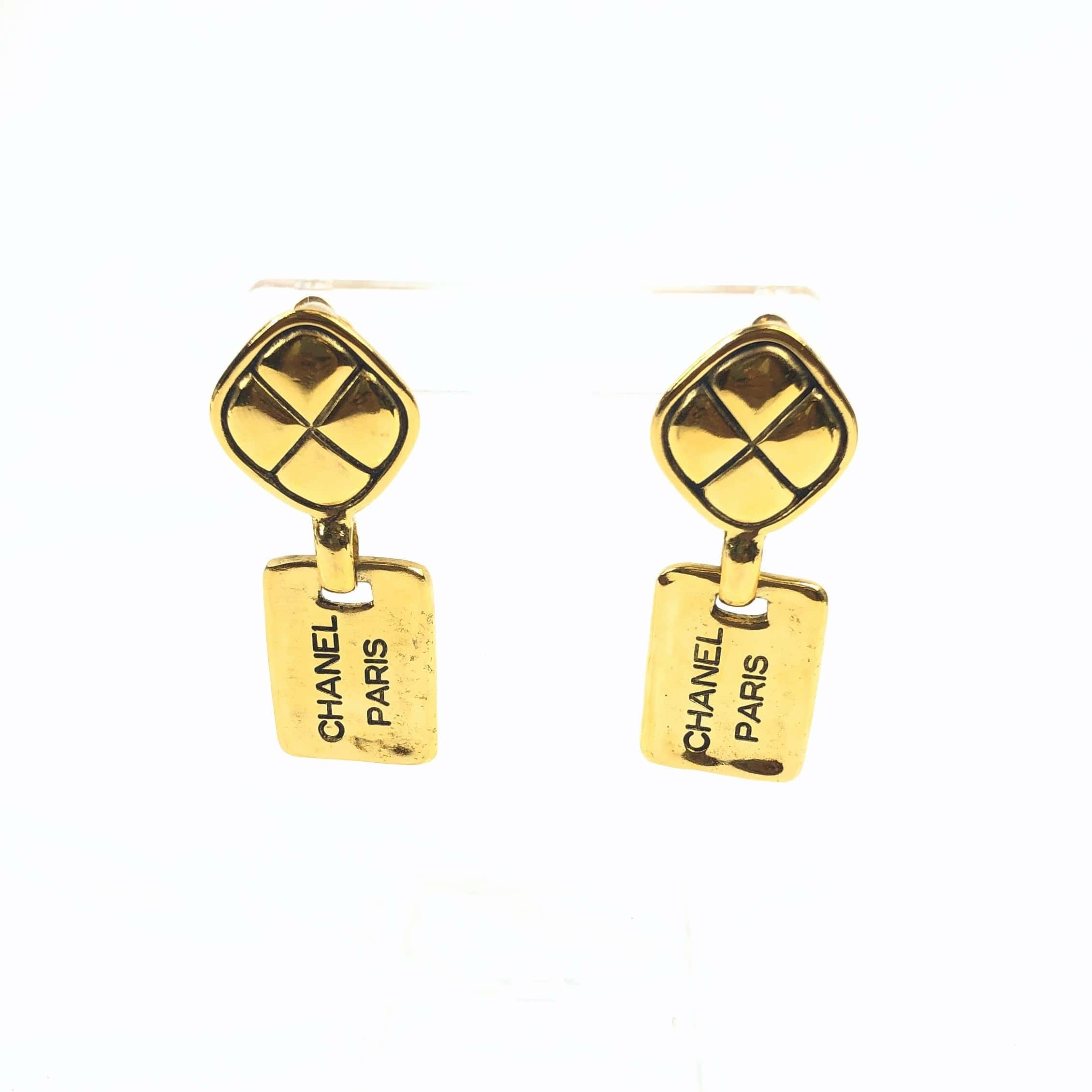Chanel Chanel Clip On Tag Earrings PXL2429